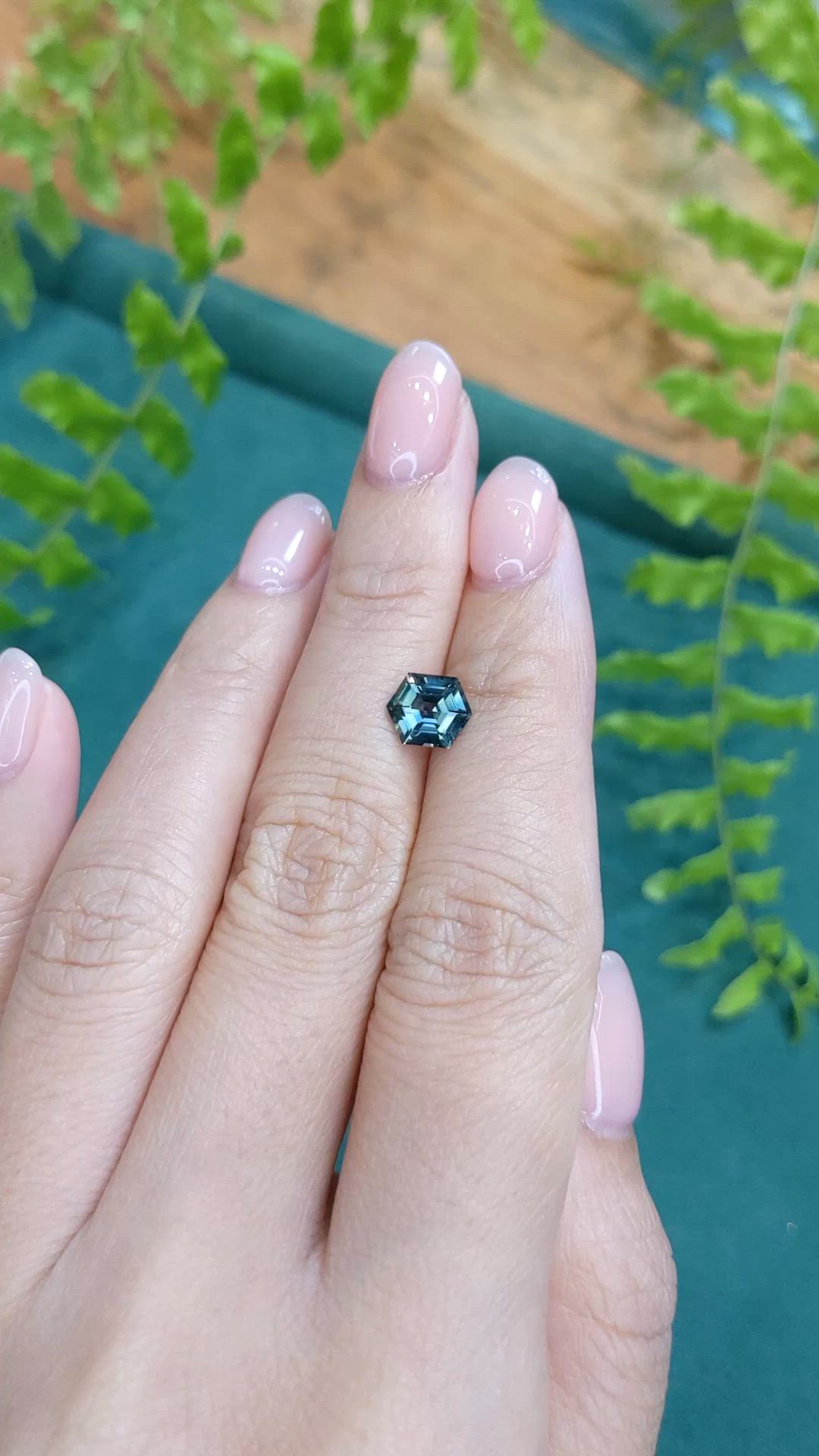1.69 Ct. Bluish Green Sapphire from Ceylon (Sri Lanka) Size Video