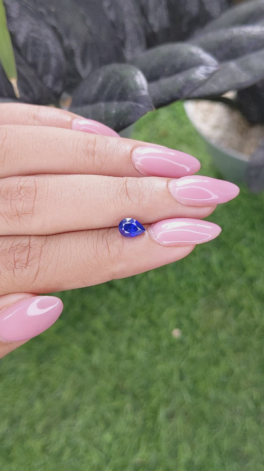 0.96 Ct. Blue Sapphire from Ceylon (Sri Lanka) Size Video