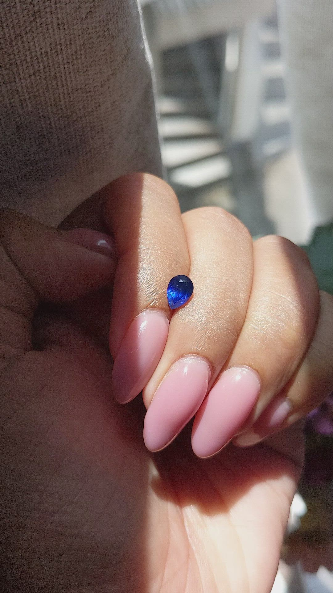 0.96 Ct. Blue Sapphire from Ceylon (Sri Lanka) Size Video