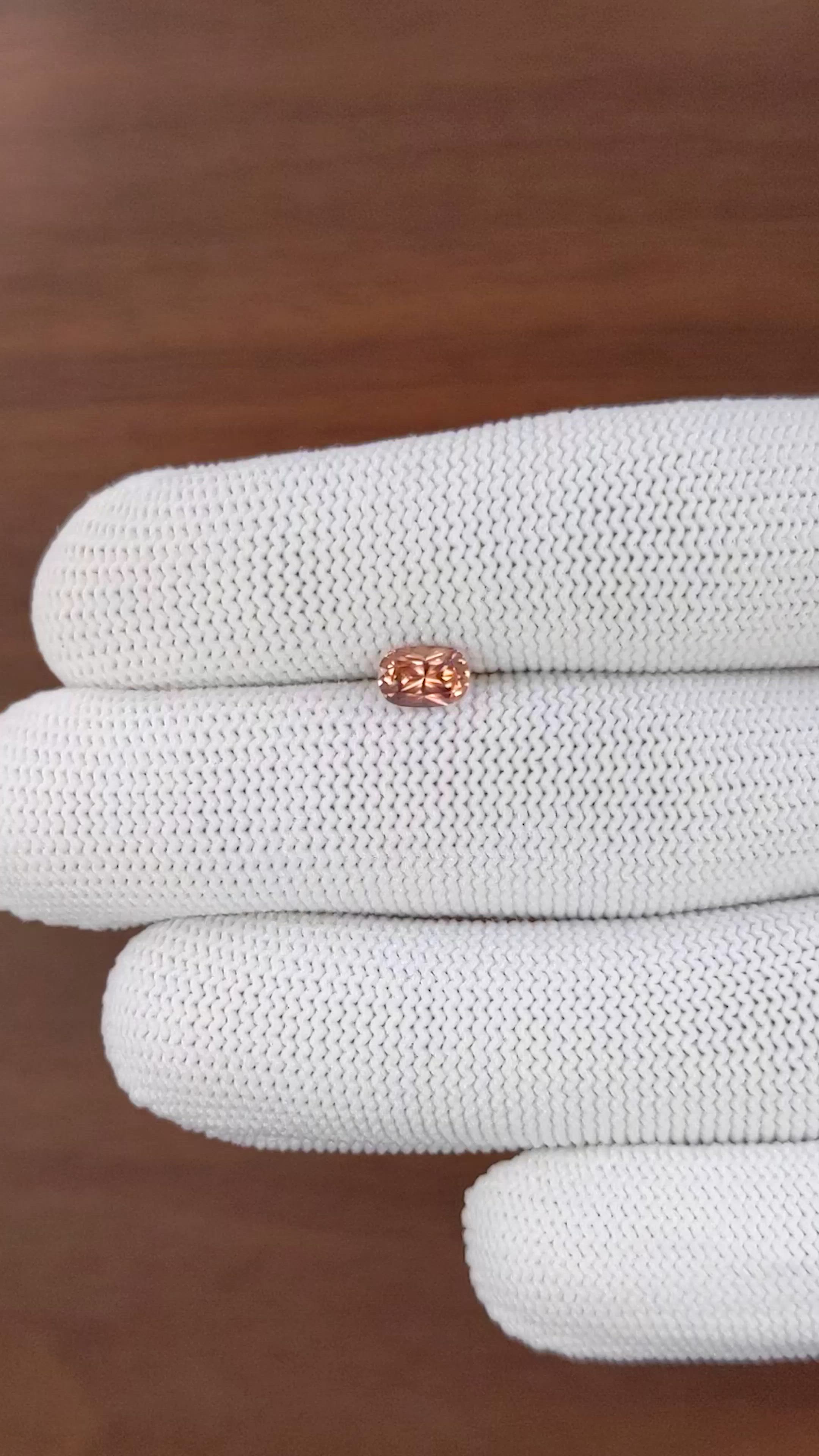 0.81 Ct. Padparadscha Sapphire from Madagascar Size Video