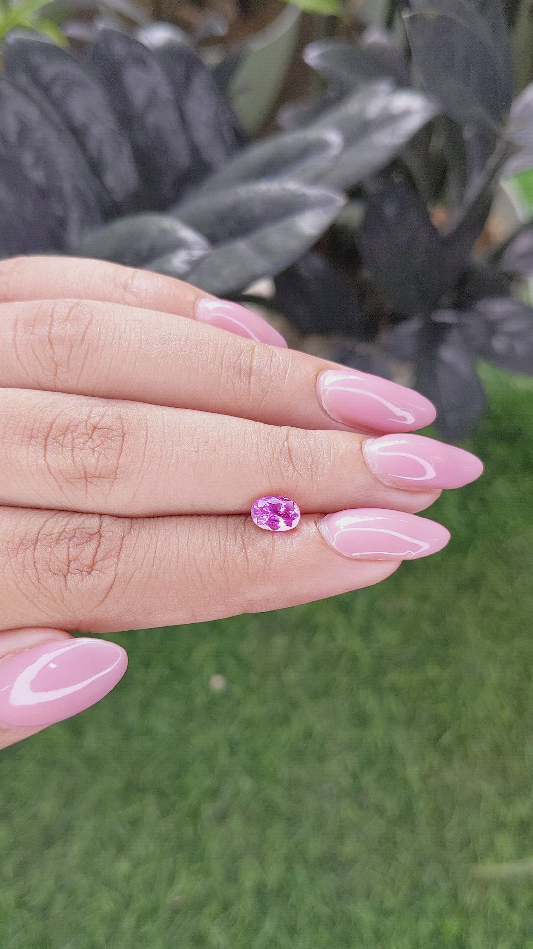 0.81 Ct. Pink Sapphire from Madagascar Size Video