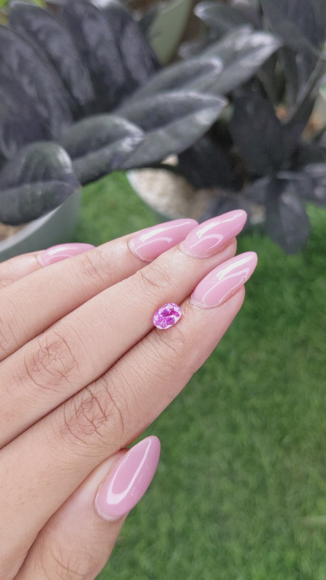 0.81 Ct. Pink Sapphire from Madagascar Size Video