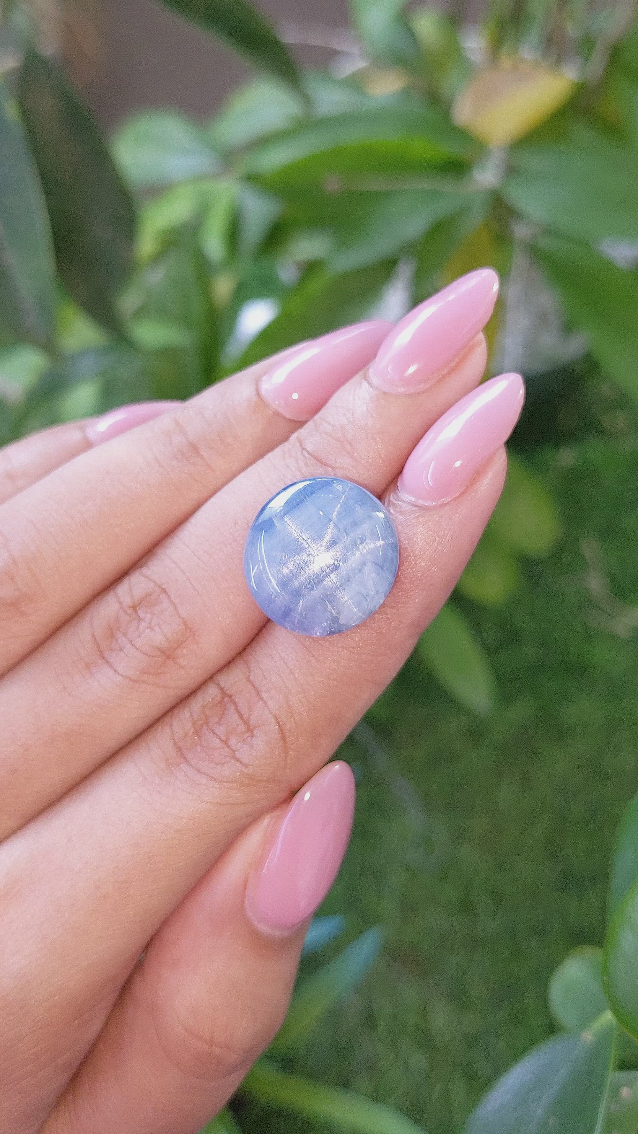 26.06 Ct. Blue Star Sapphire from Ceylon (Sri Lanka) Size Video