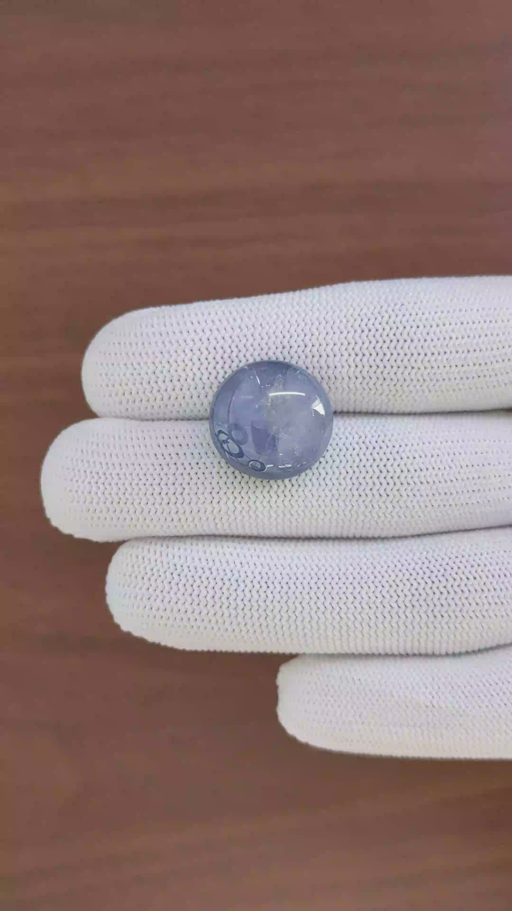 21.28 Ct. Blue Star Sapphire from Ceylon (Sri Lanka) Size Video