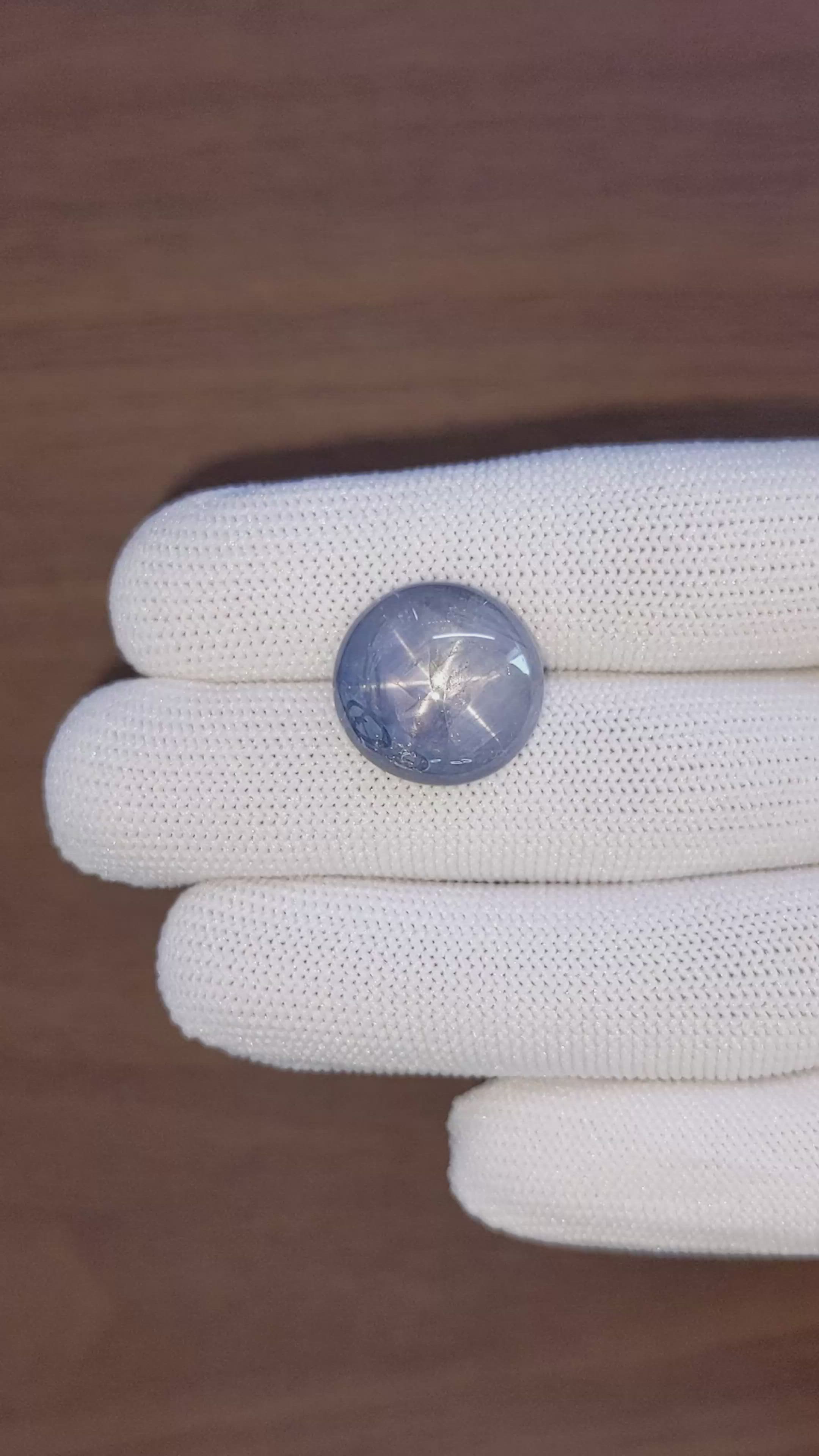 21.28 Ct. Blue Star Sapphire from Ceylon (Sri Lanka) Size Video
