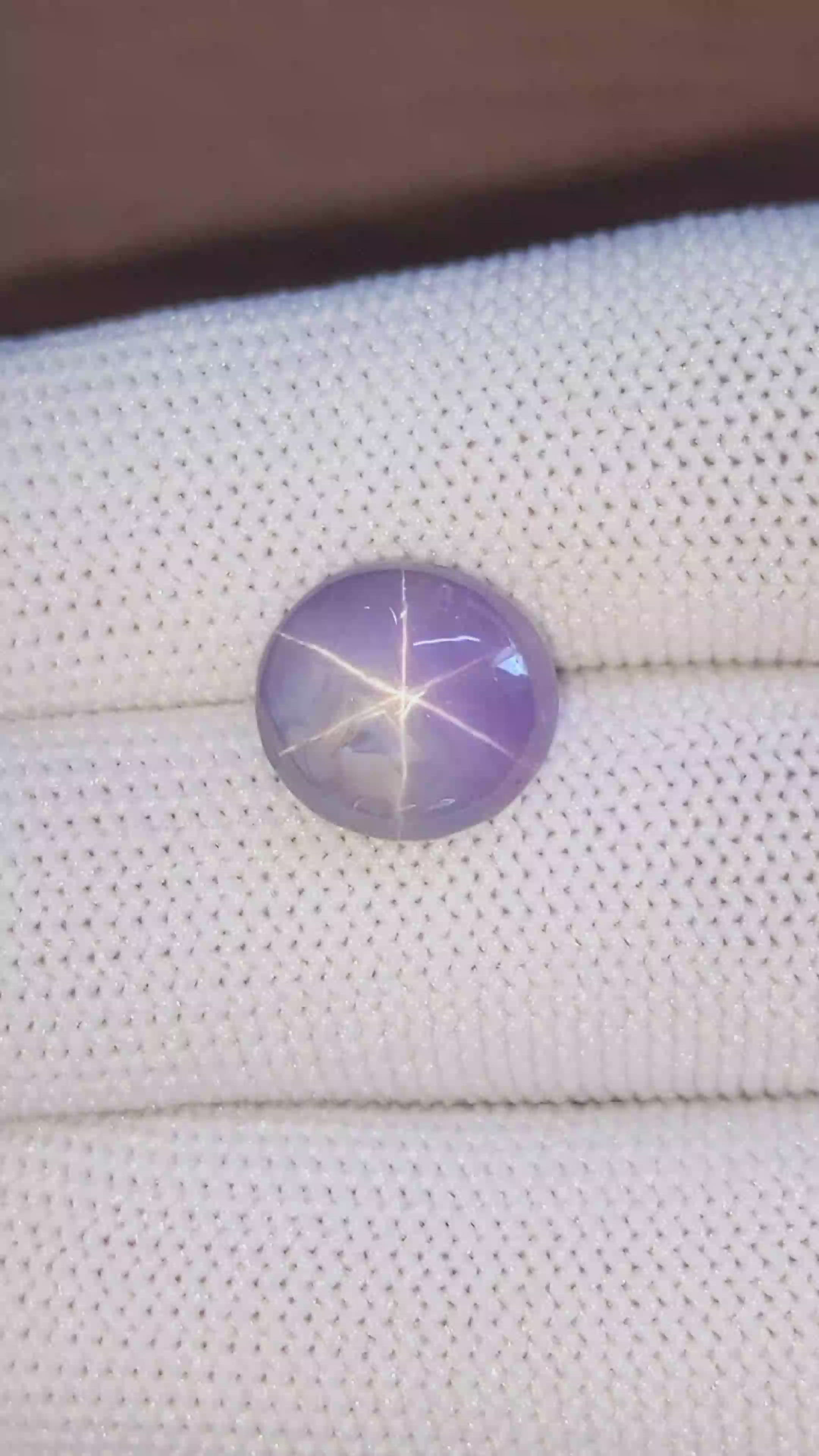10.73 Ct. Purple Star Sapphire from Ceylon (Sri Lanka) Size Video