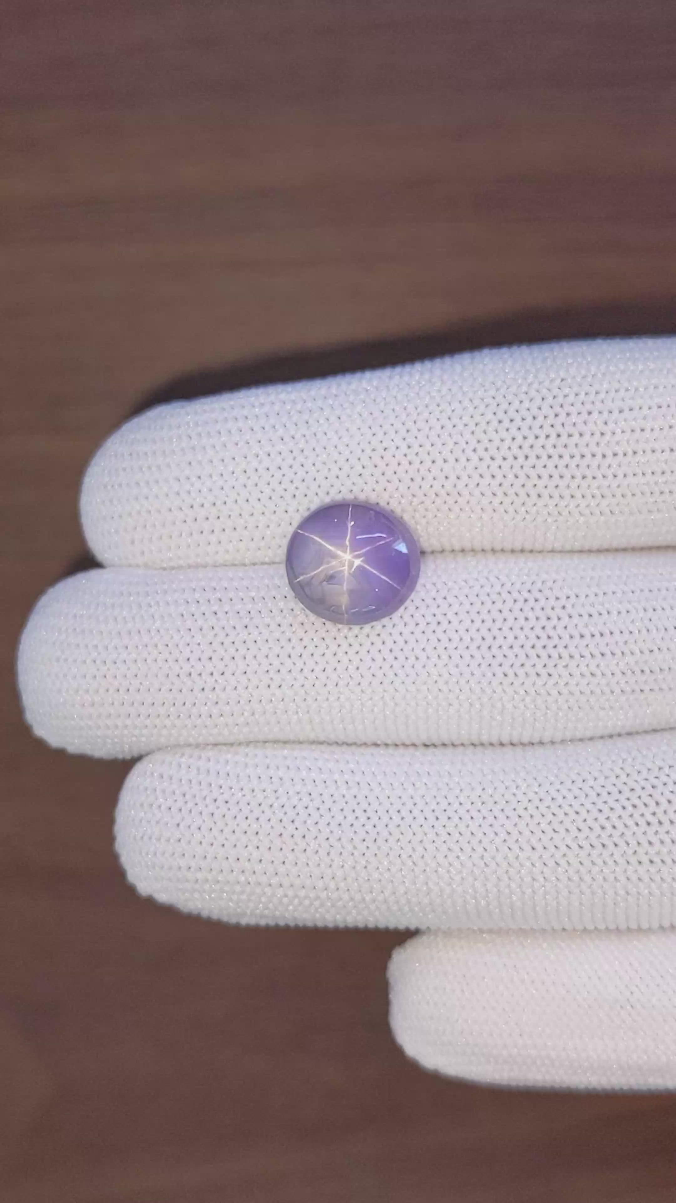 10.73 Ct. Purple Star Sapphire from Ceylon (Sri Lanka) Size Video