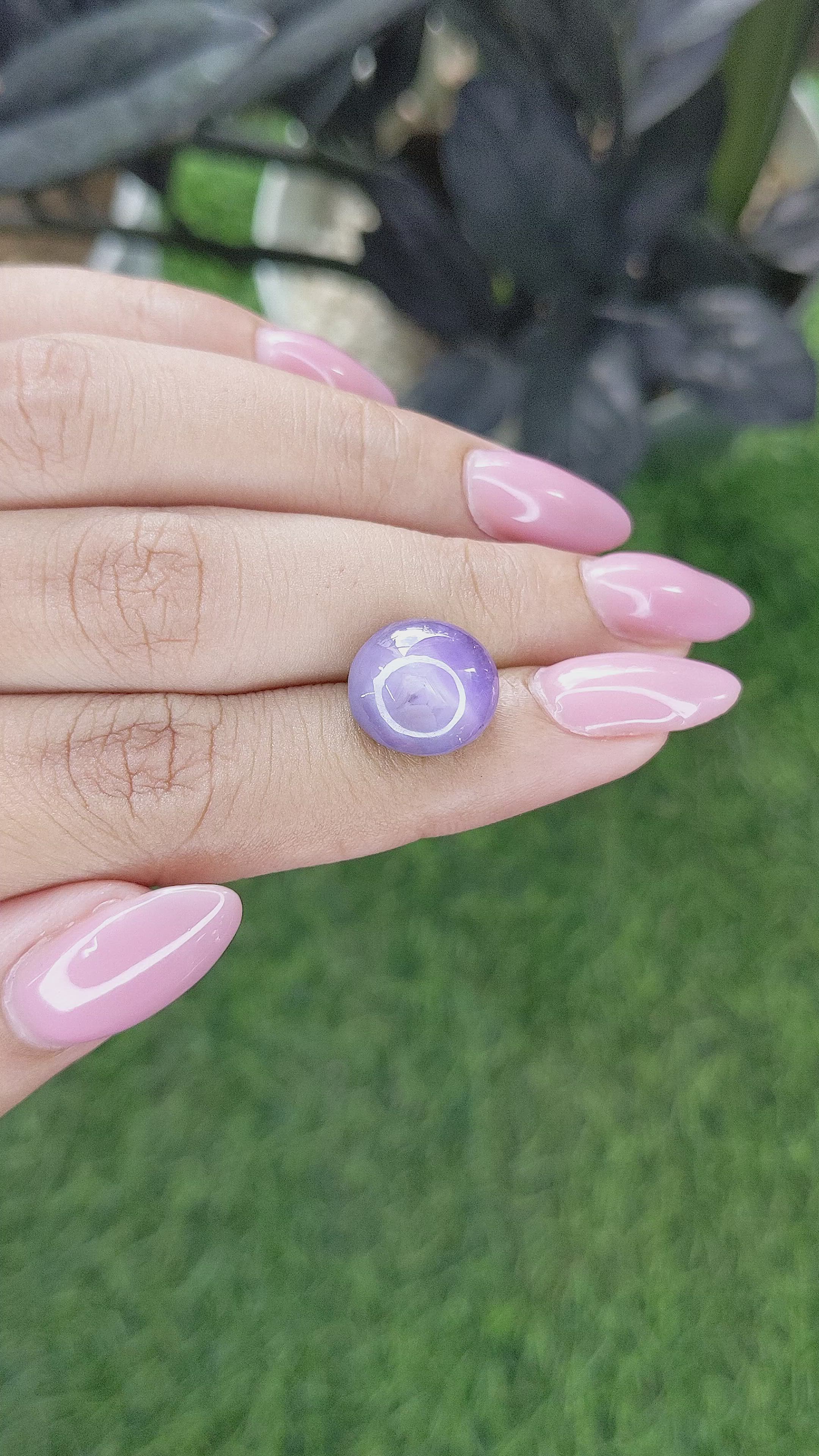 10.73 Ct. Purple Star Sapphire from Ceylon (Sri Lanka) Size Video