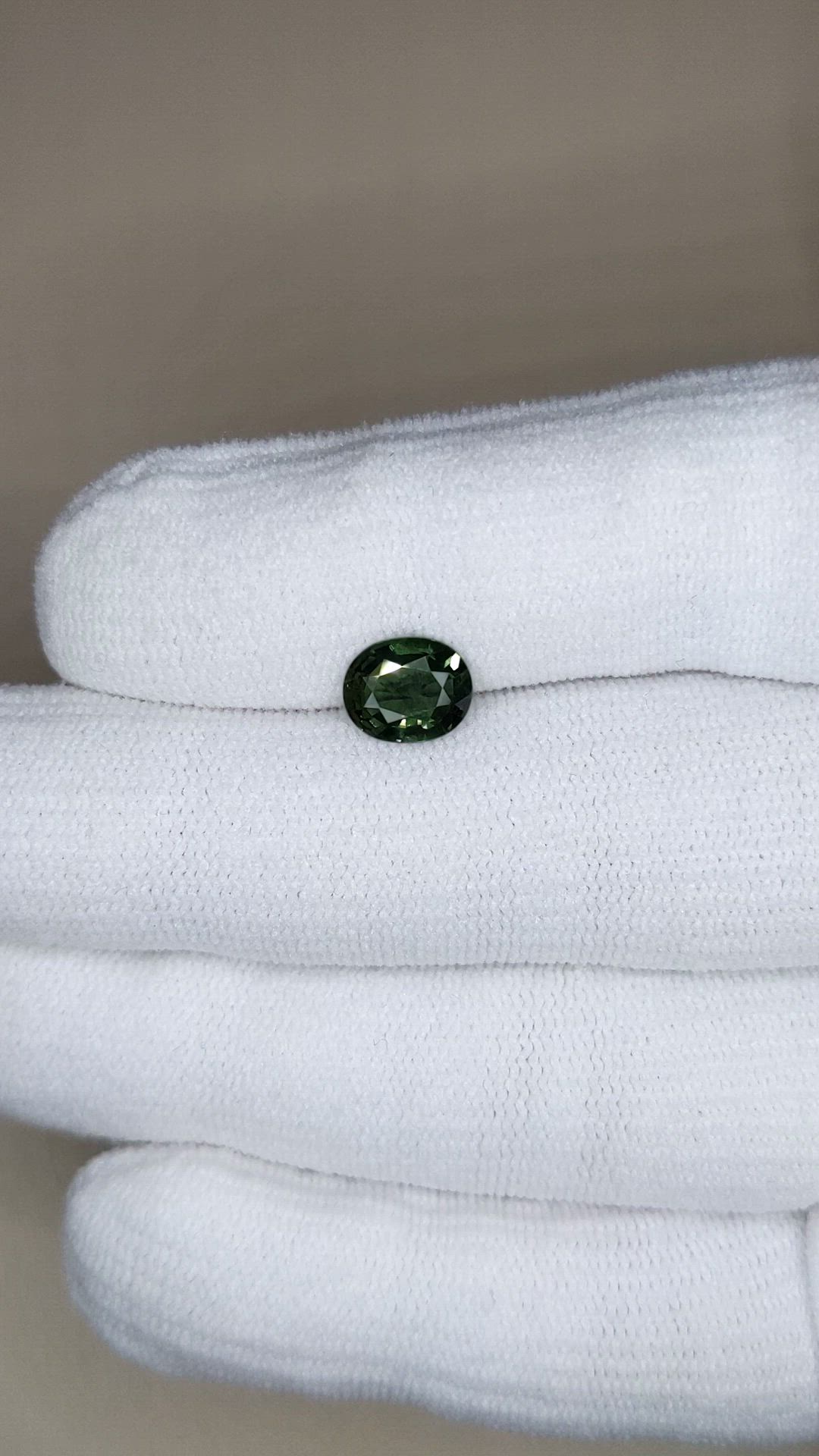 1.34 Ct. Green Sapphire from Australia Size Video