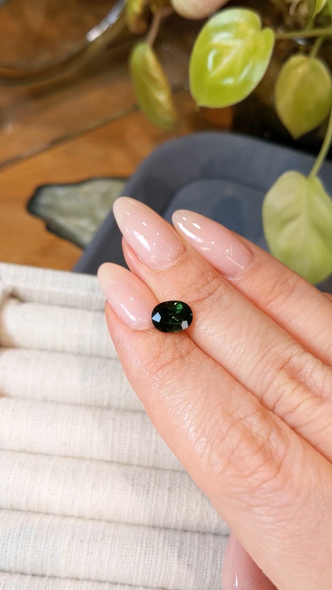 1.85 Ct. Green Sapphire from Australia Size Video