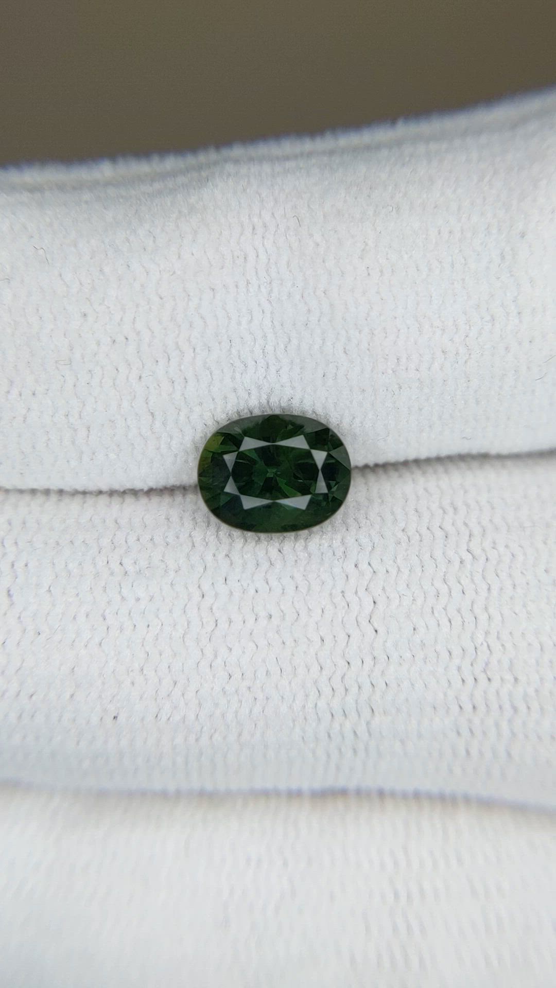 1.85 Ct. Green Sapphire from Australia Size Video