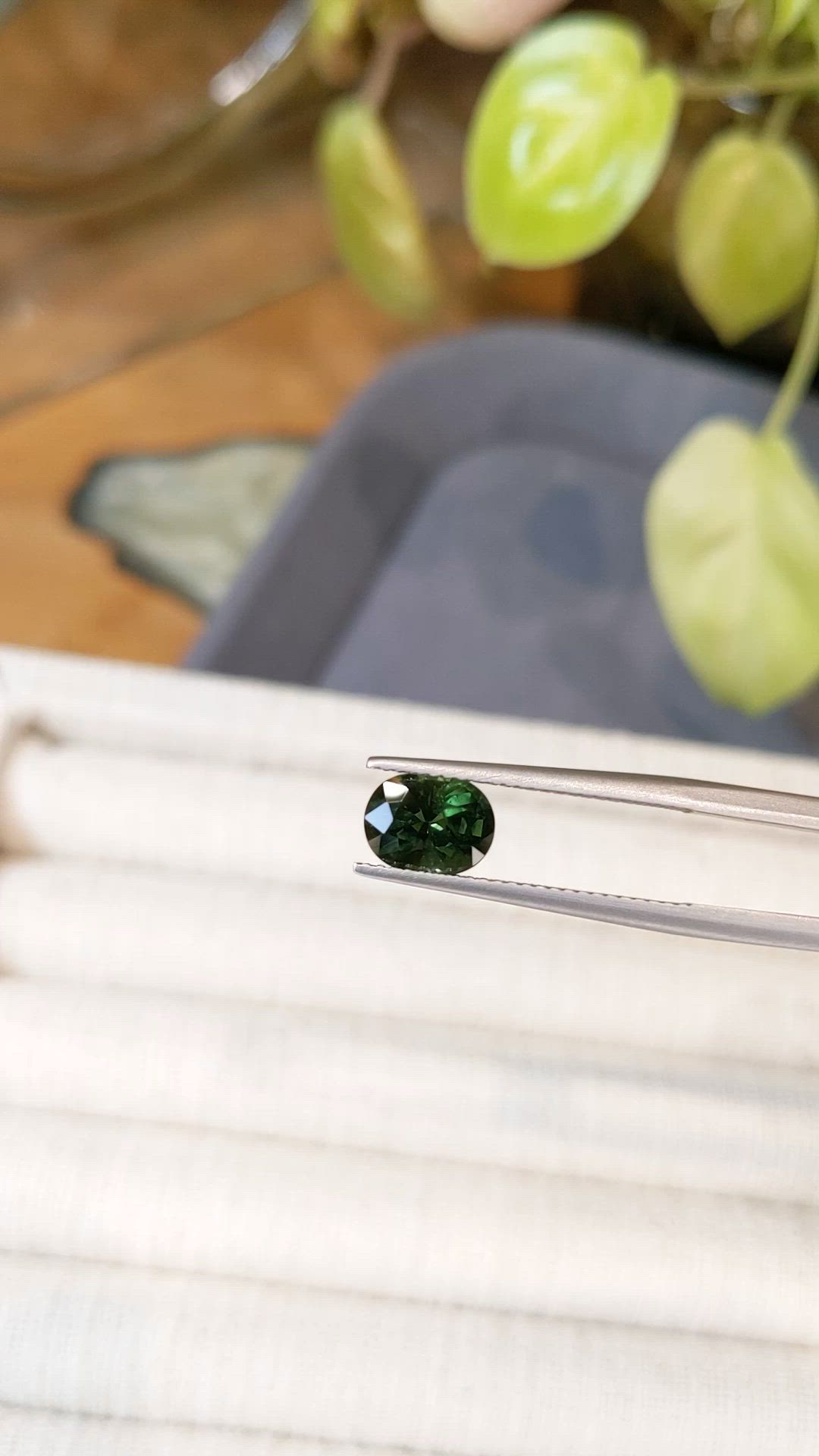 1.85 Ct. Green Sapphire from Australia Size Video