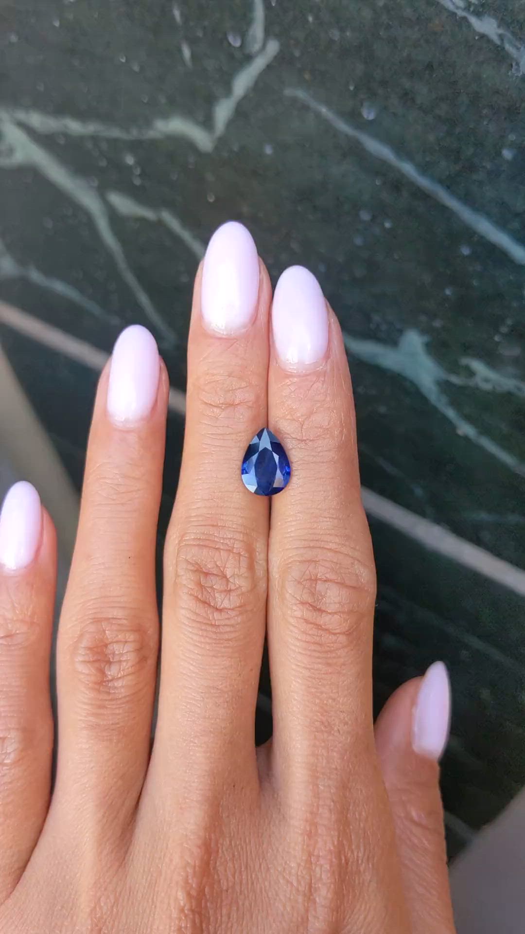 2.55 Ct. Blue Sapphire from Ceylon (Sri Lanka) Size Video