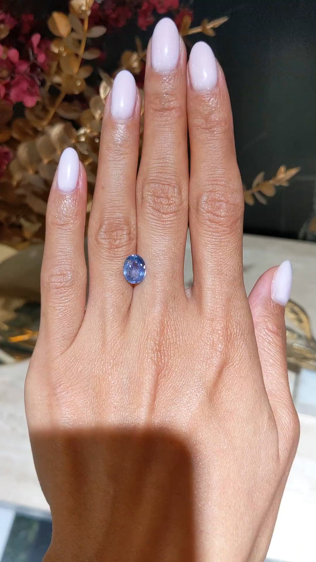3.24 Ct. Blue Sapphire from Ceylon (Sri Lanka) Size Video