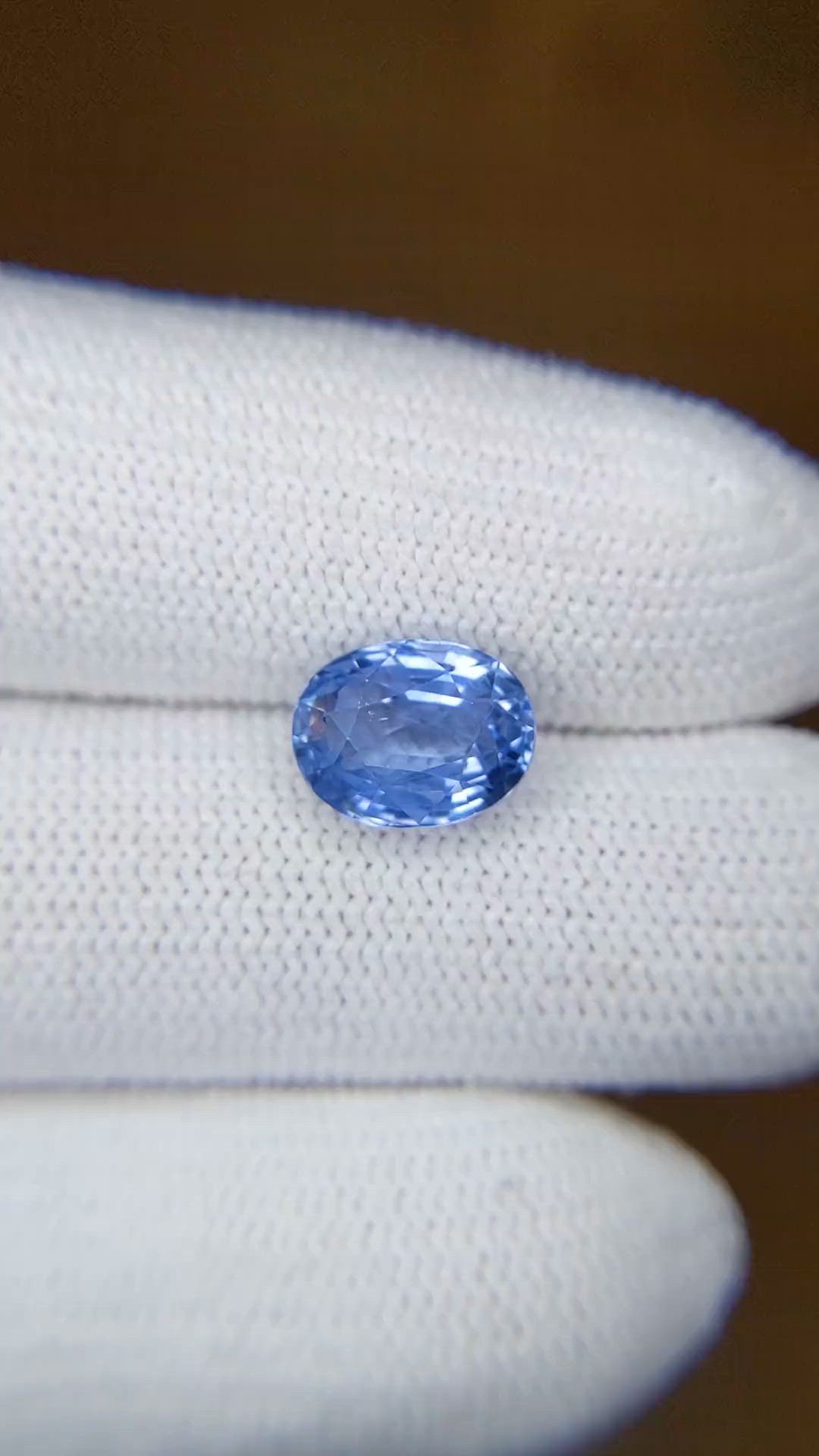 3.24 Ct. Blue Sapphire from Ceylon (Sri Lanka) Size Video