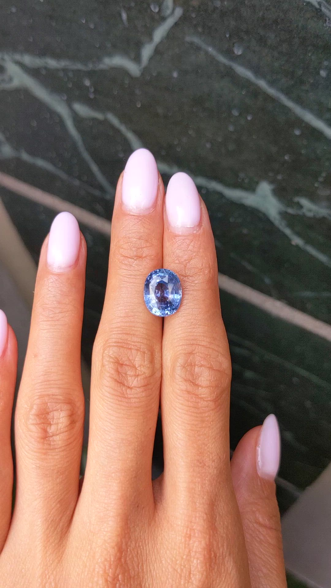 6.05 Ct. Blue Sapphire from Ceylon (Sri Lanka) Size Video
