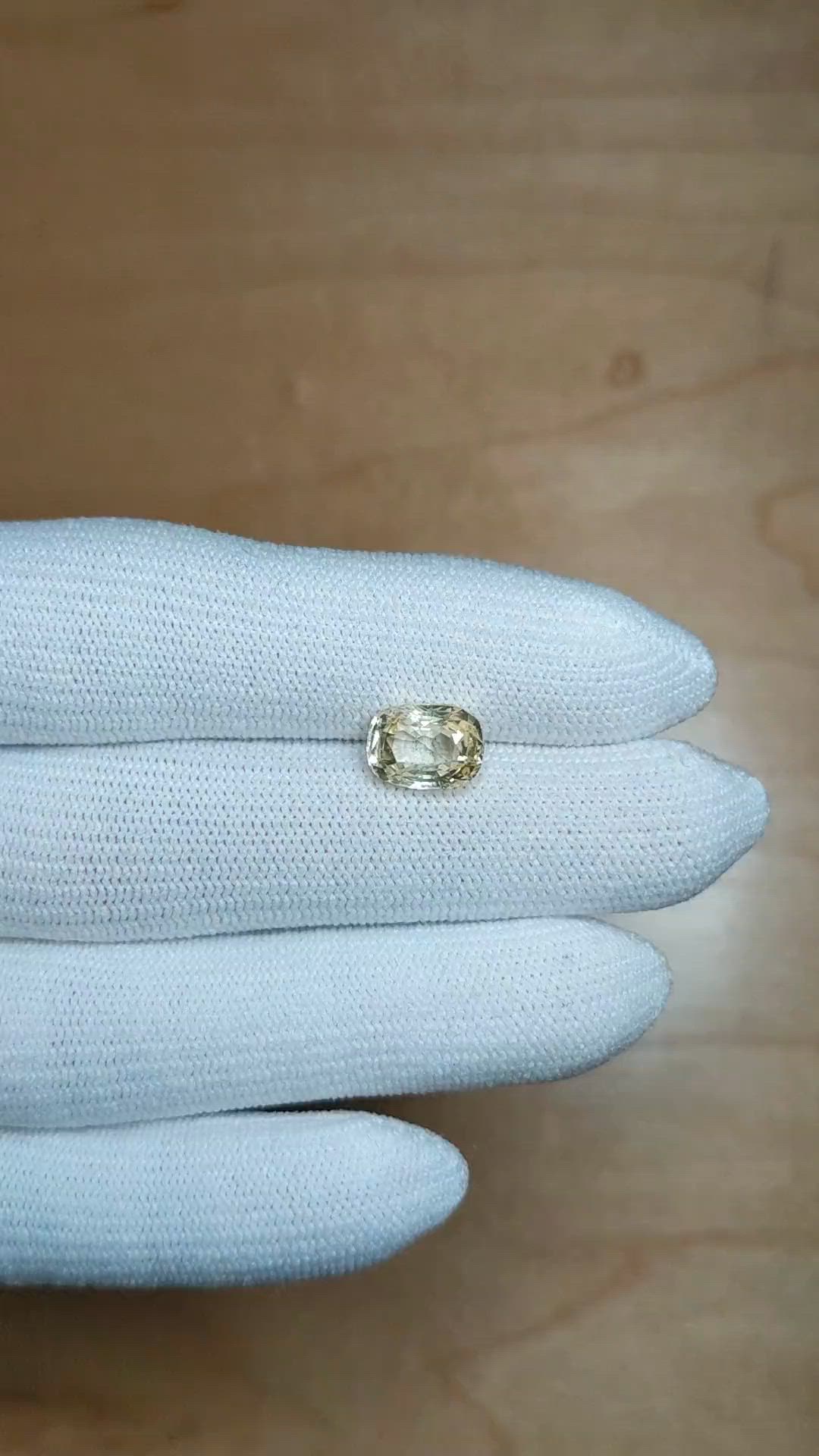 3.27 Ct. Yellow Sapphire from Ceylon (Sri Lanka) Size Video
