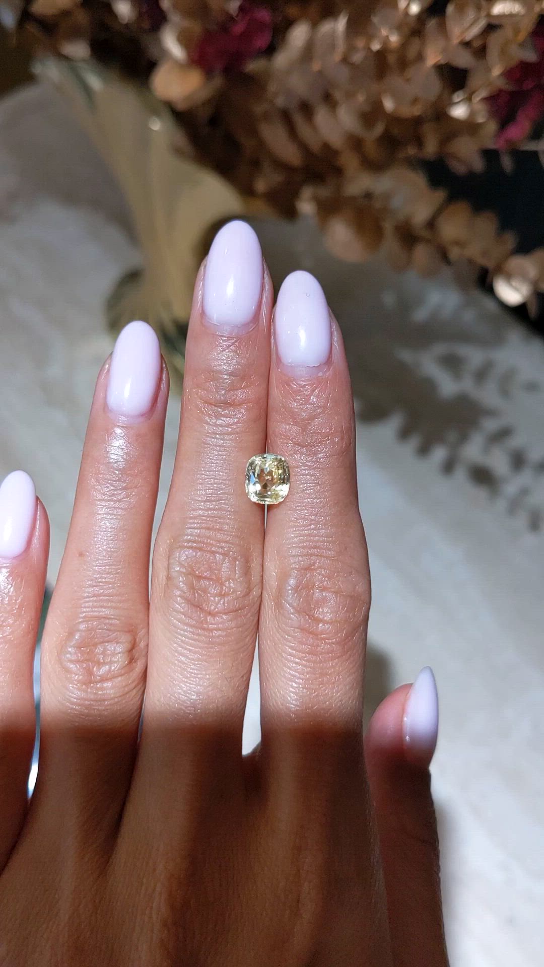 2.74 Ct. Yellow Sapphire from Ceylon (Sri Lanka) Size Video