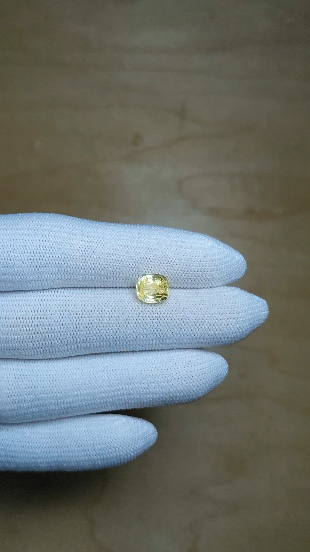2.74 Ct. Yellow Sapphire from Ceylon (Sri Lanka) Size Video