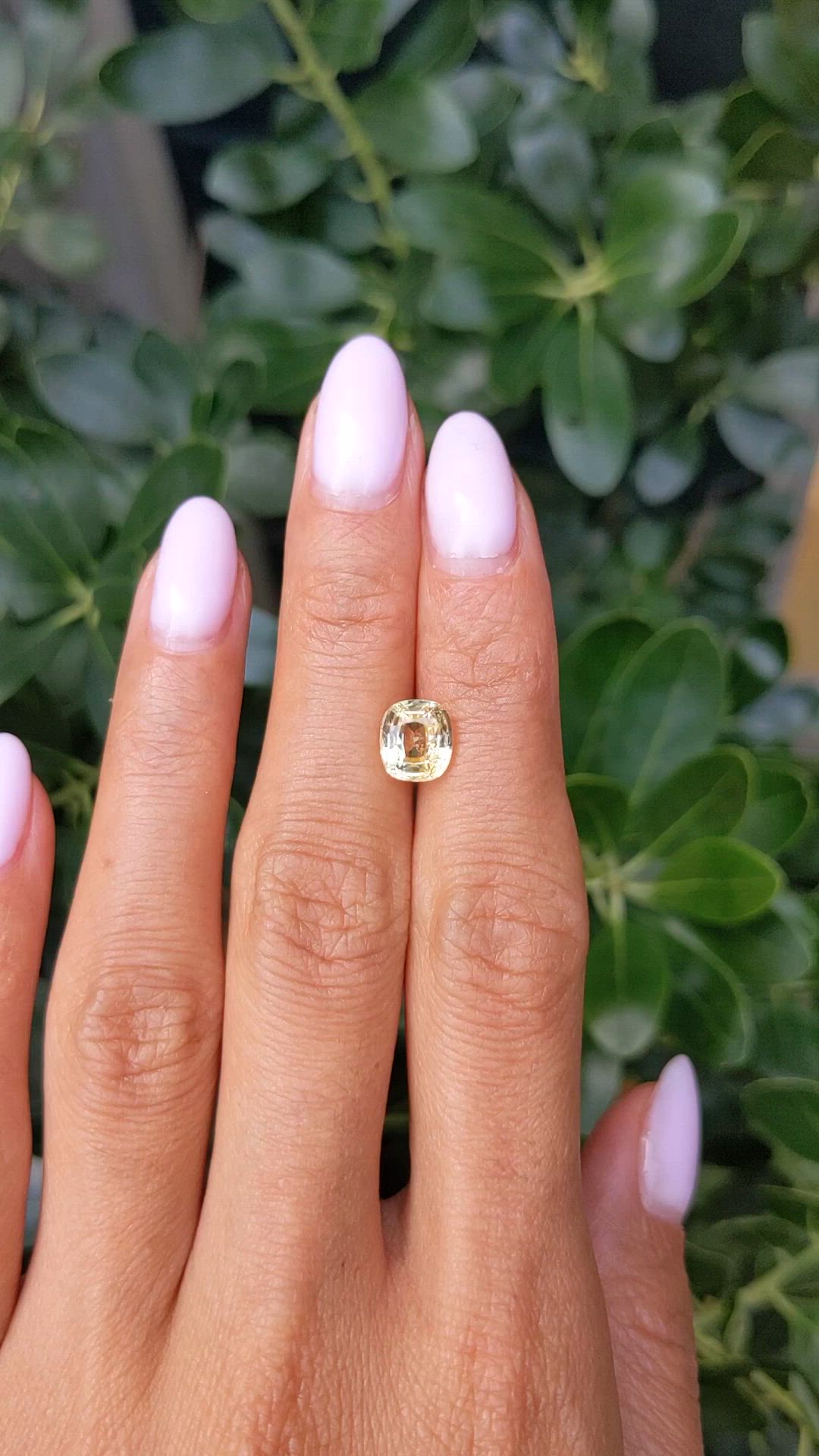 2.74 Ct. Yellow Sapphire from Ceylon (Sri Lanka) Size Video
