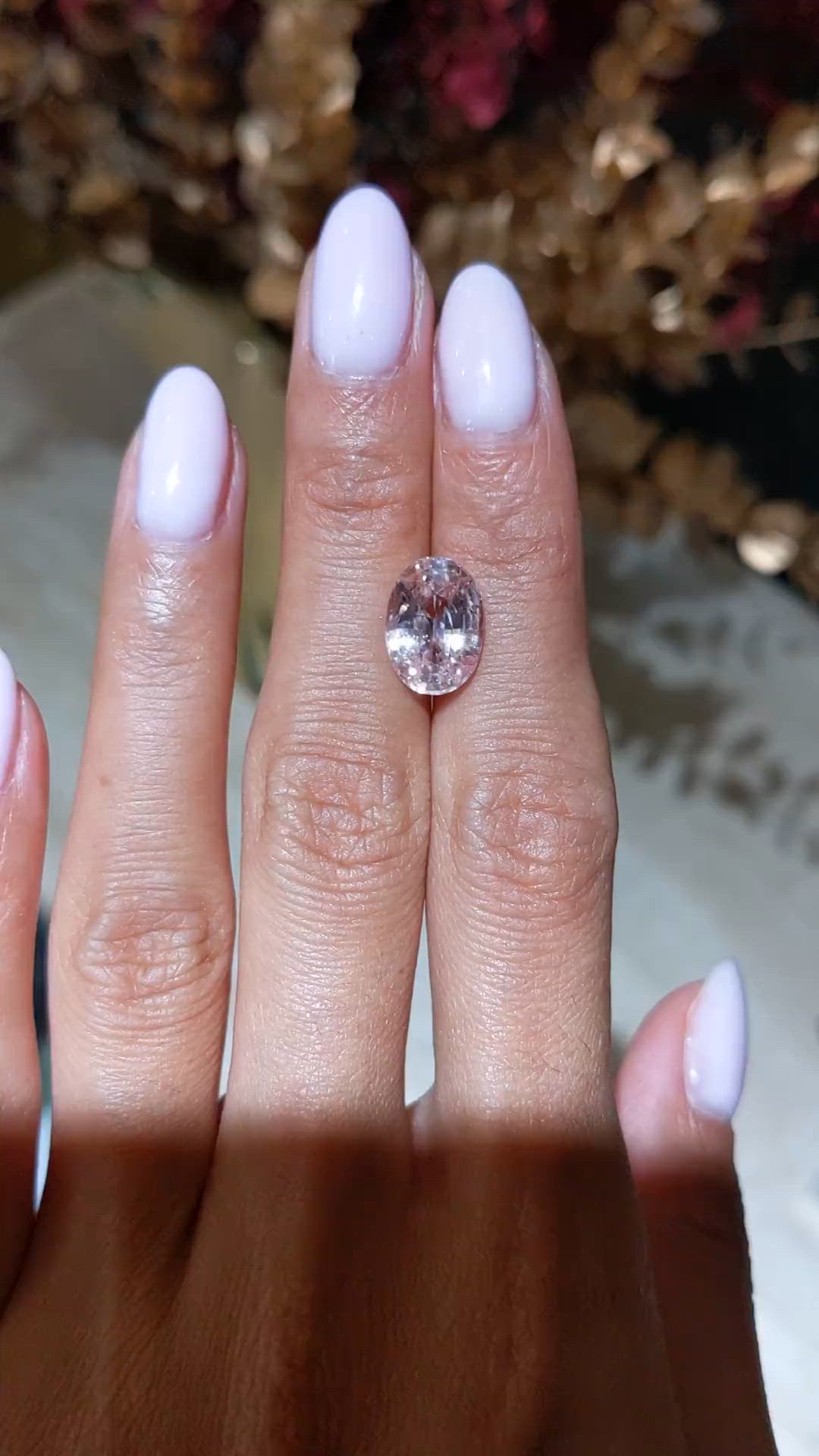 5.08 Ct. Padparadscha Sapphire from Ceylon (Sri Lanka) Size Video
