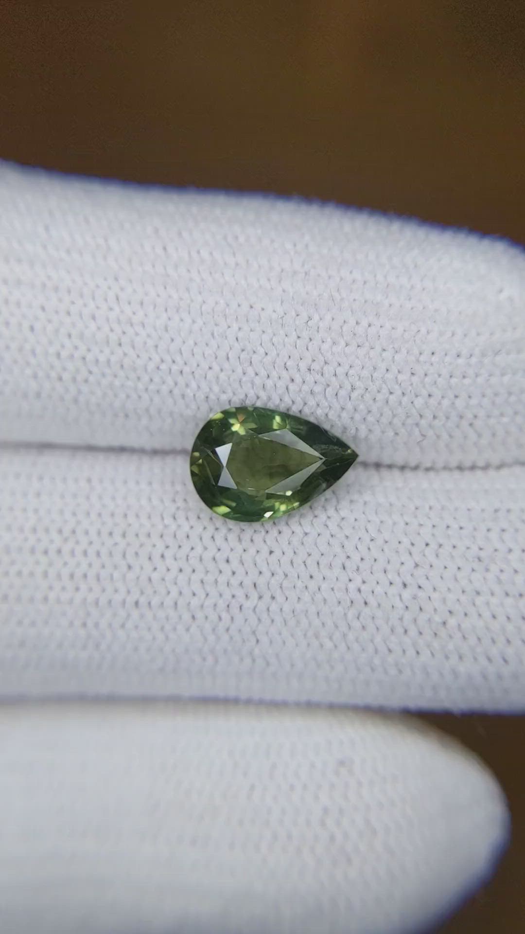 2.03 Ct. Yellowish Green Sapphire from Madagascar Size Video