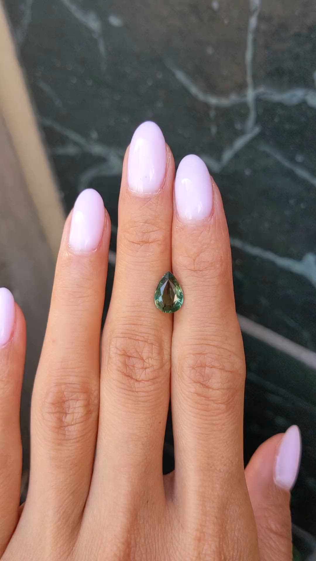 2.03 Ct. Yellowish Green Sapphire from Madagascar Size Video