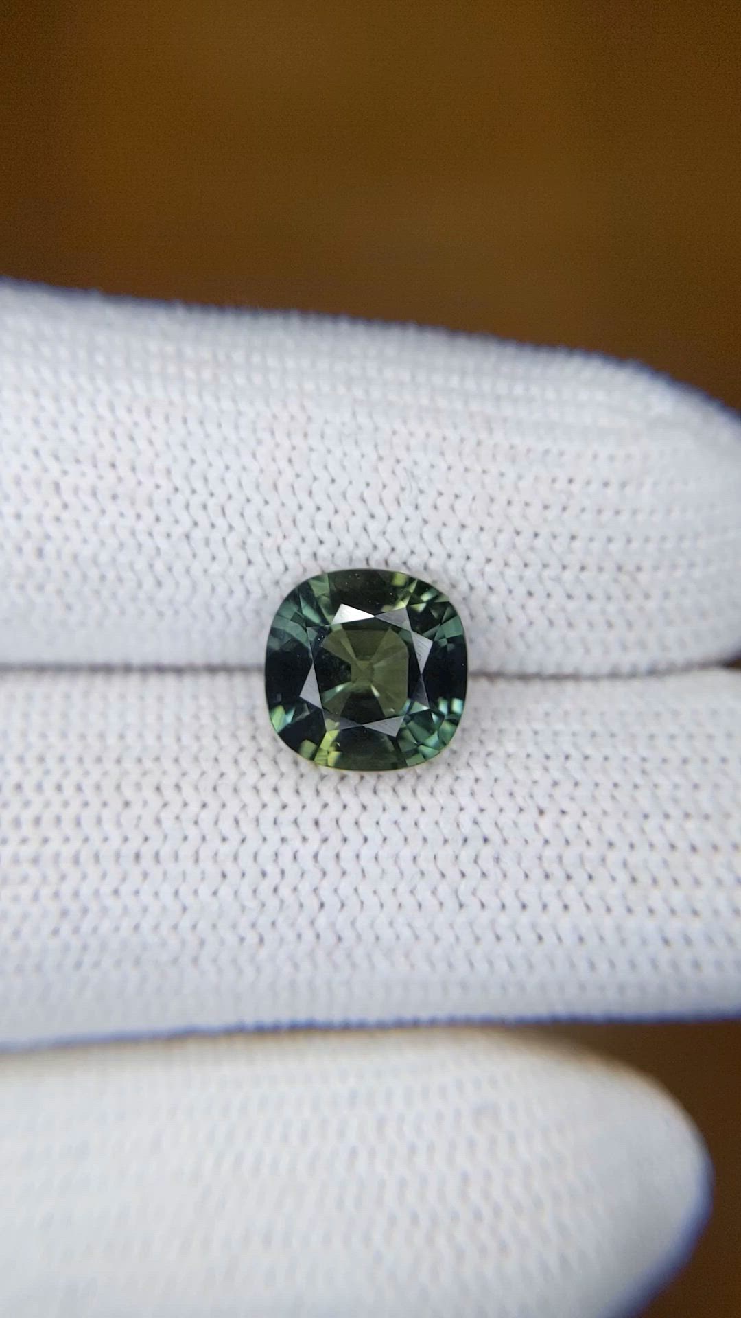 2.81 Ct. Bluish Green Sapphire from Madagascar Size Video