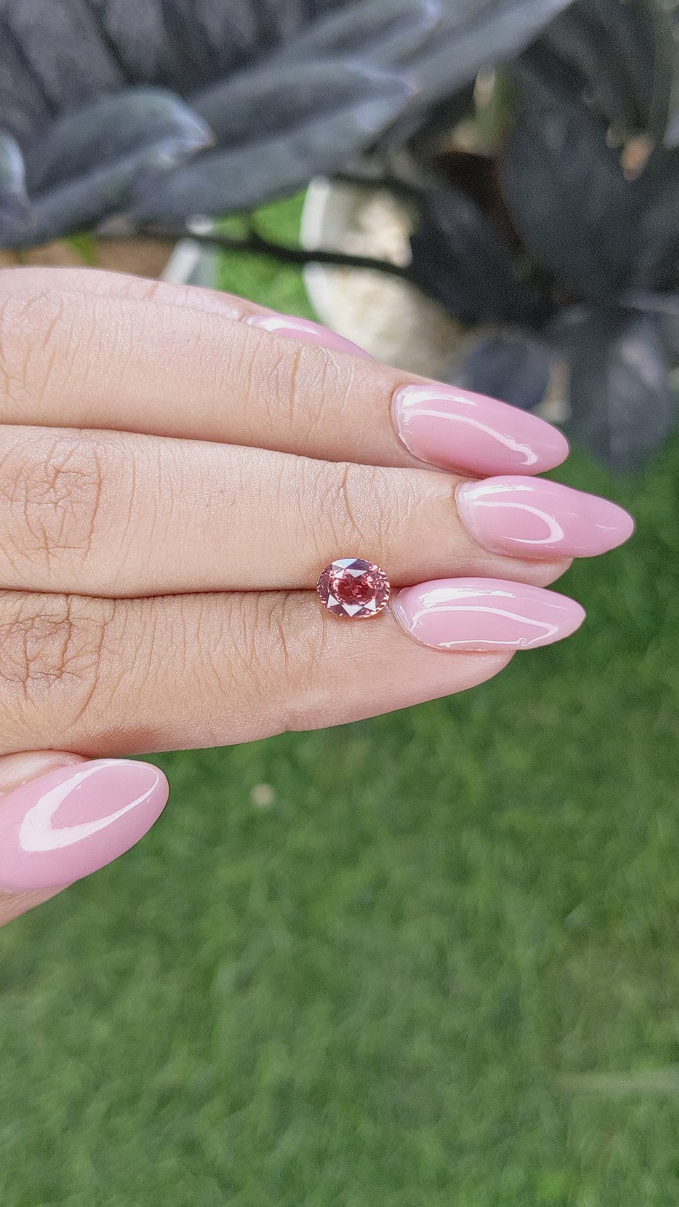1.12 Ct. Padparadscha Sapphire from Madagascar Size Video