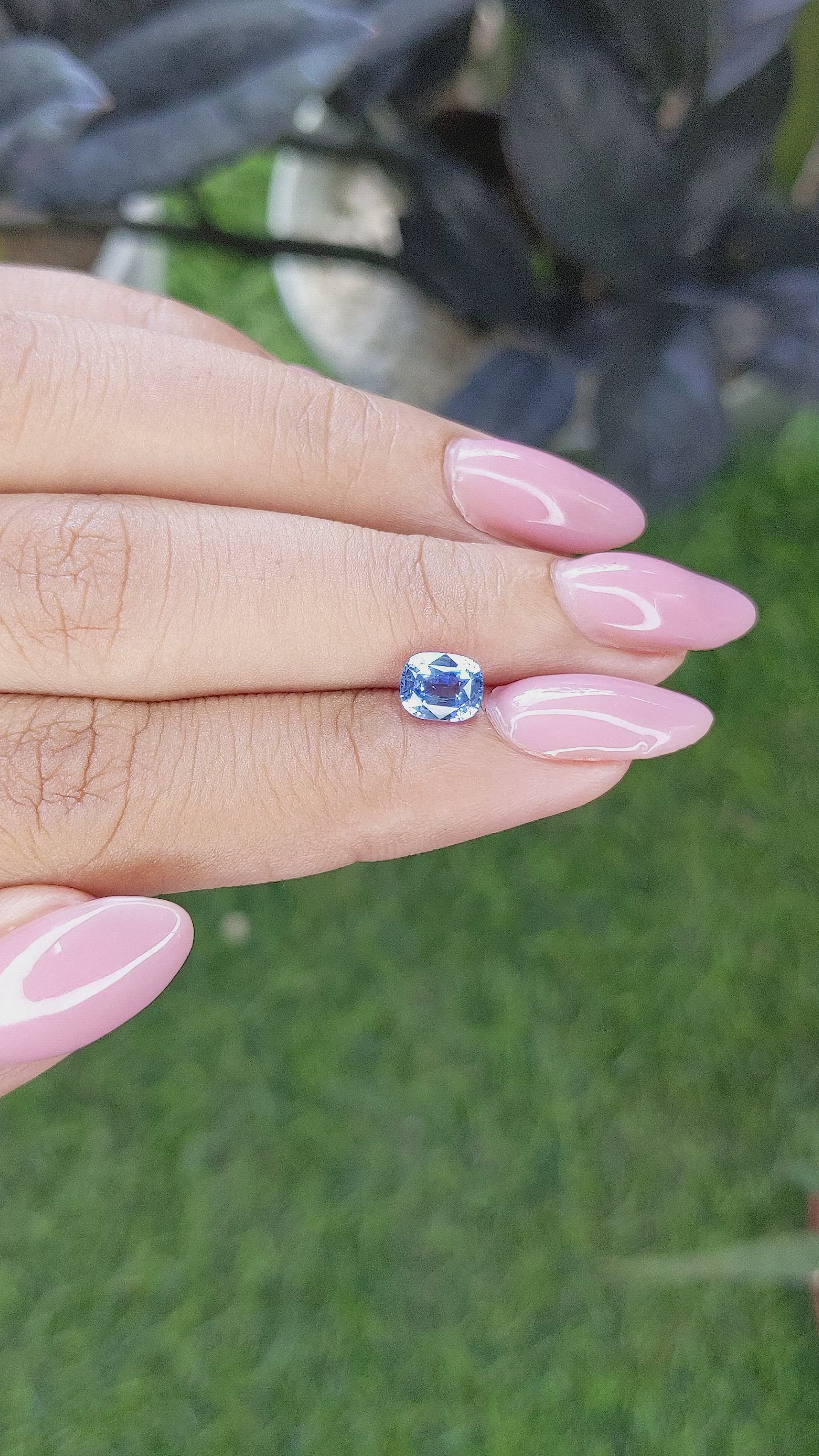 1.16 Ct. Blue Sapphire from Ceylon (Sri Lanka) Size Video