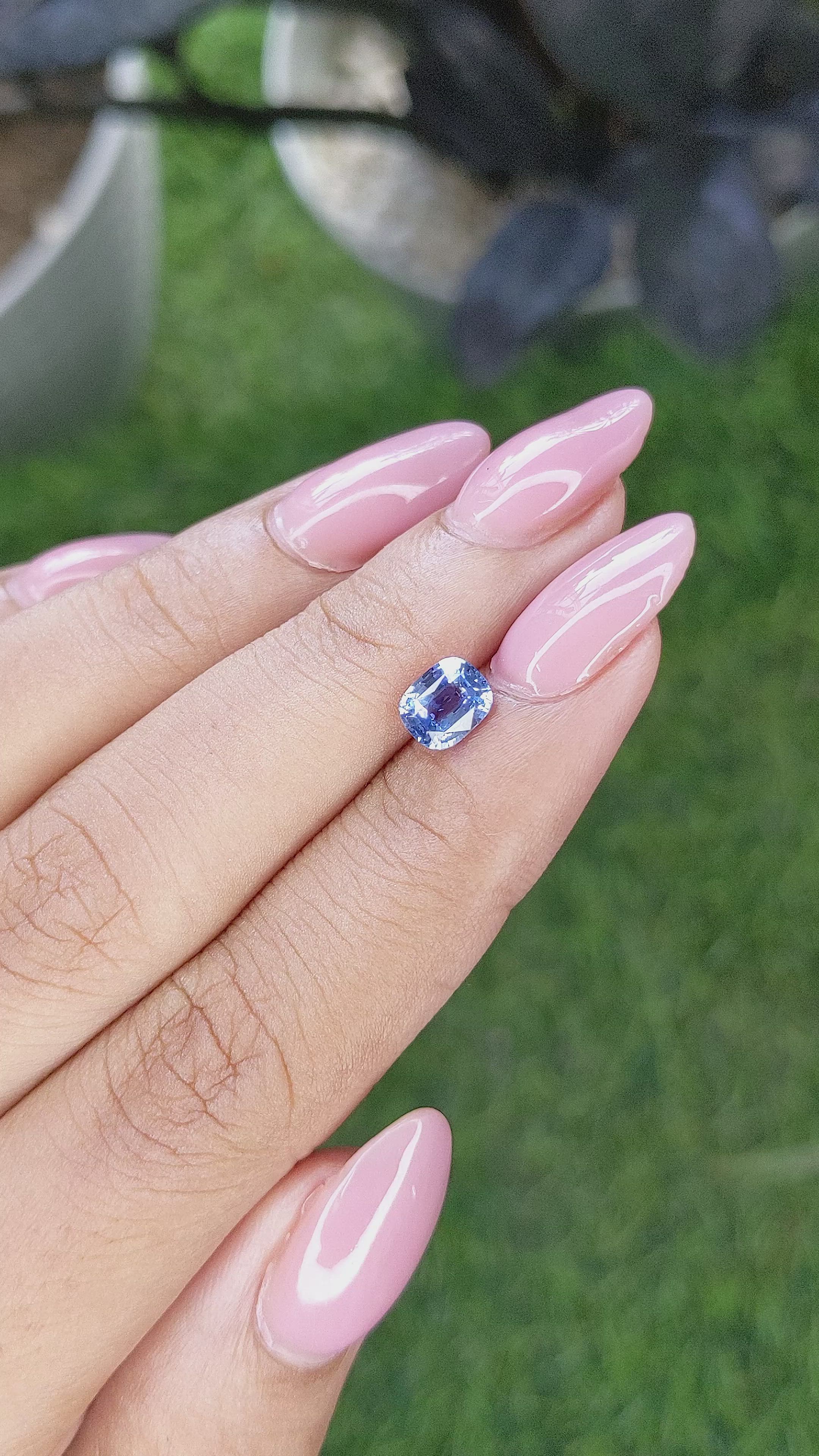 1.16 Ct. Blue Sapphire from Ceylon (Sri Lanka) Size Video