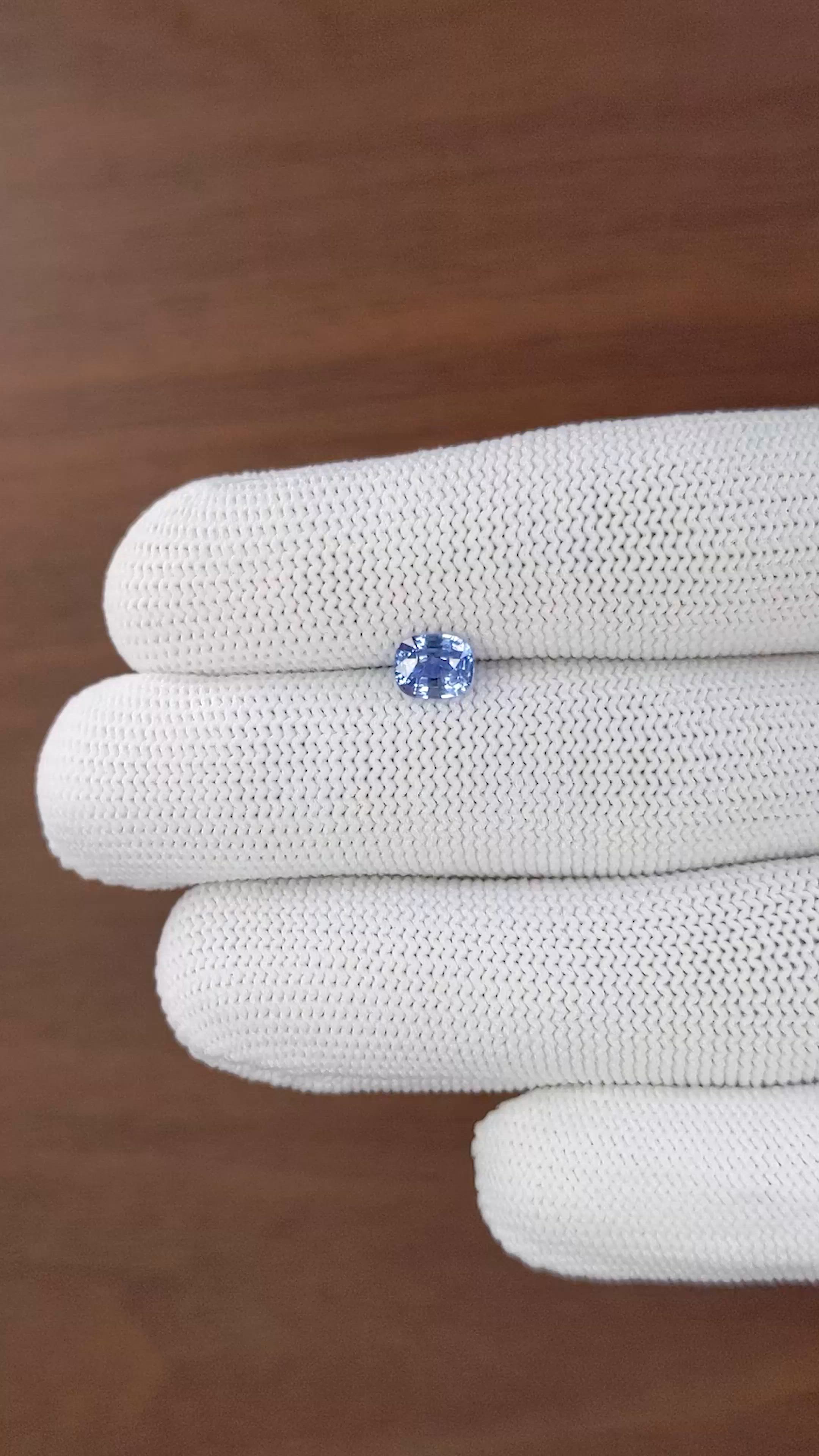 1.16 Ct. Blue Sapphire from Ceylon (Sri Lanka) Size Video