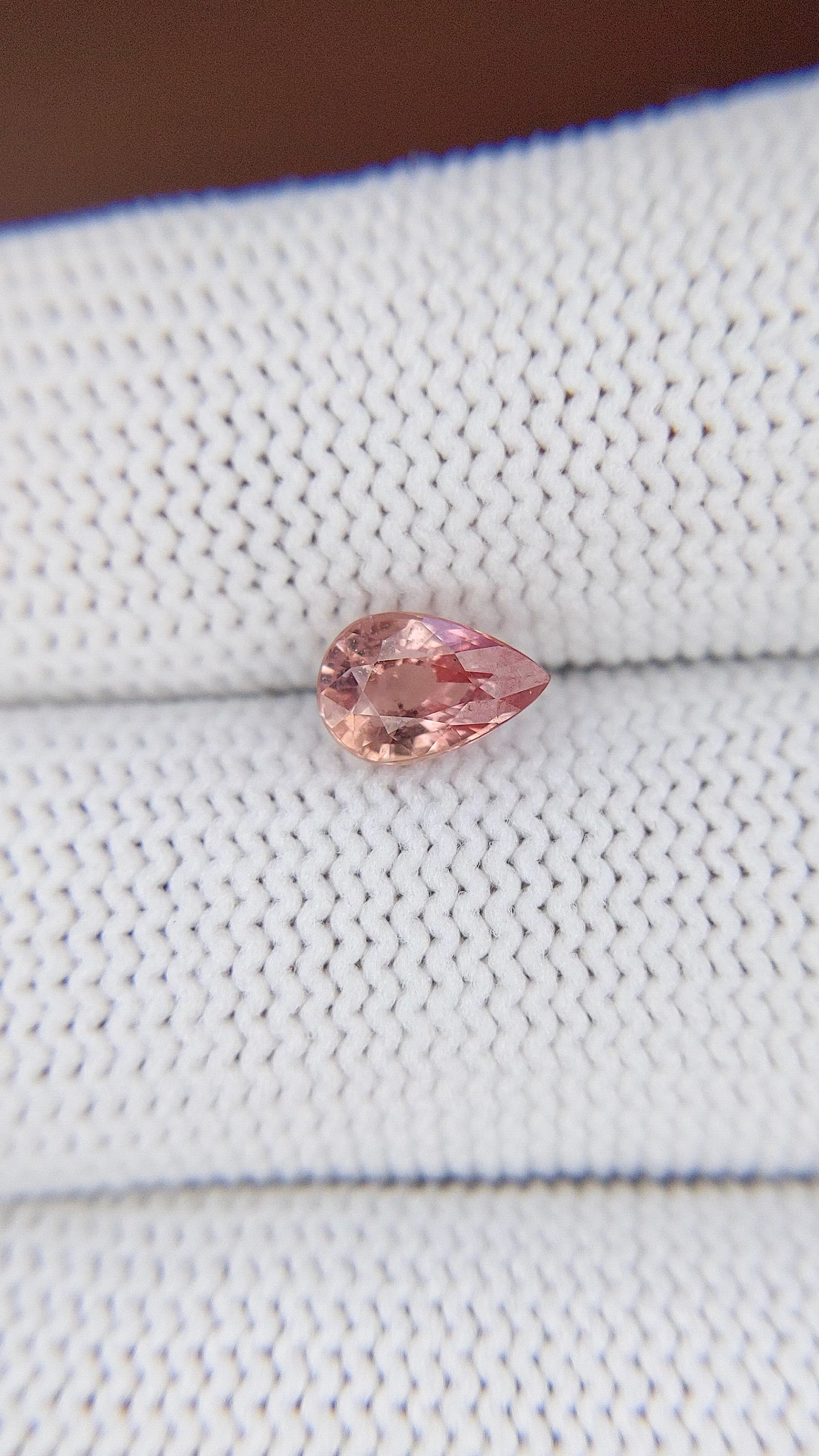 1.05 Ct. Padparadscha Sapphire from Madagascar Size Video