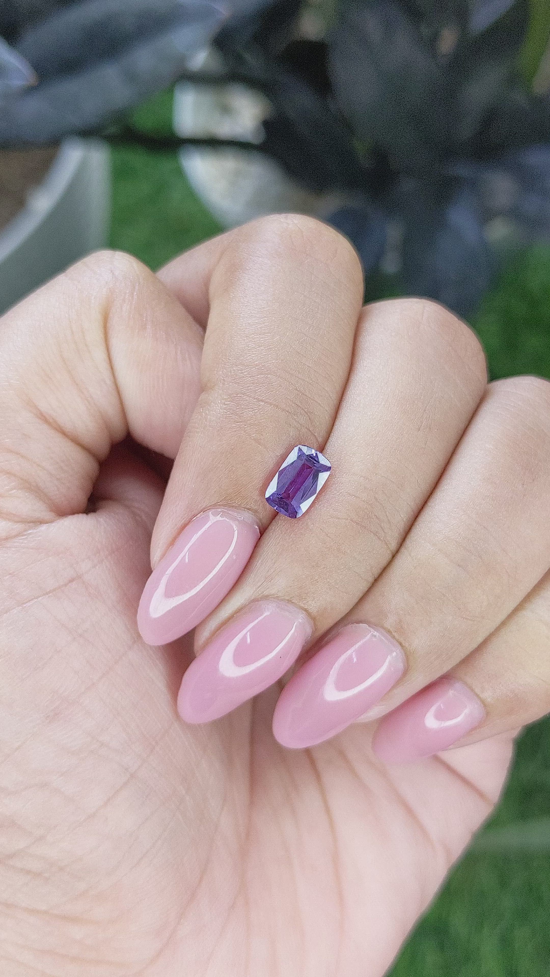 1.02 Ct. Purple Sapphire from Madagascar Size Video