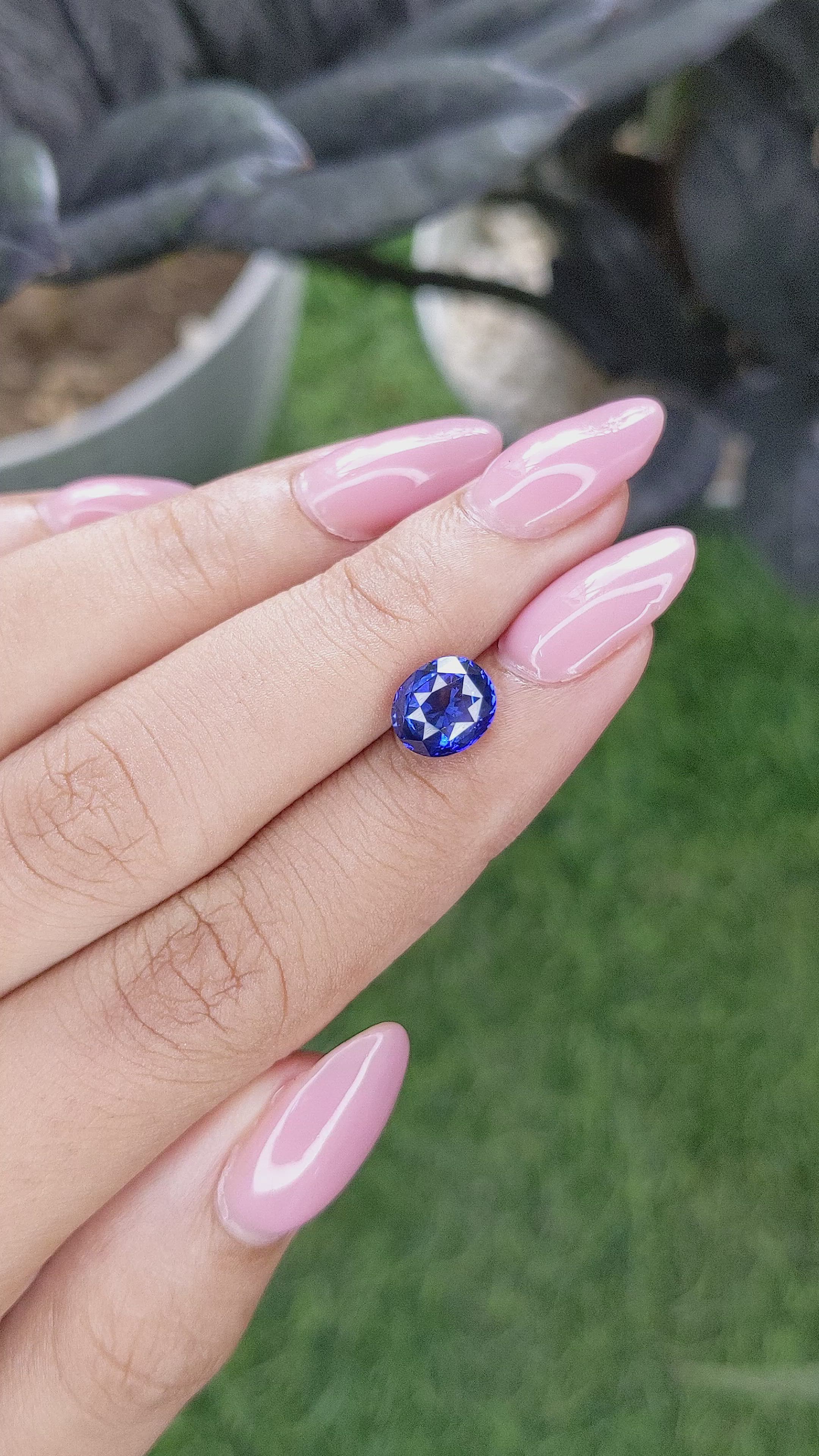 2.55 Ct. Blue Sapphire from Ceylon (Sri Lanka) Size Video