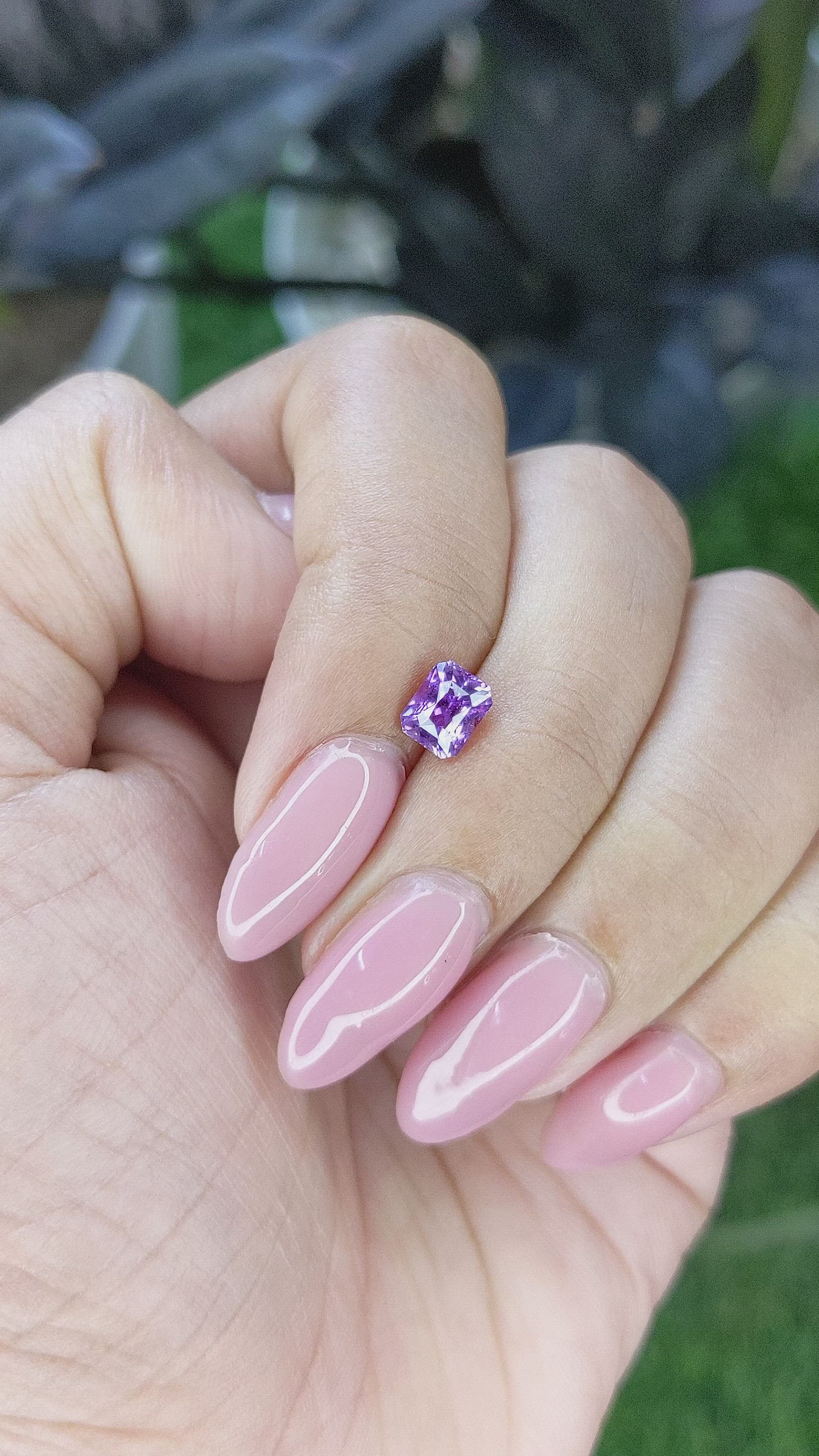 1.01 Ct. Purple Sapphire from Madagascar Size Video