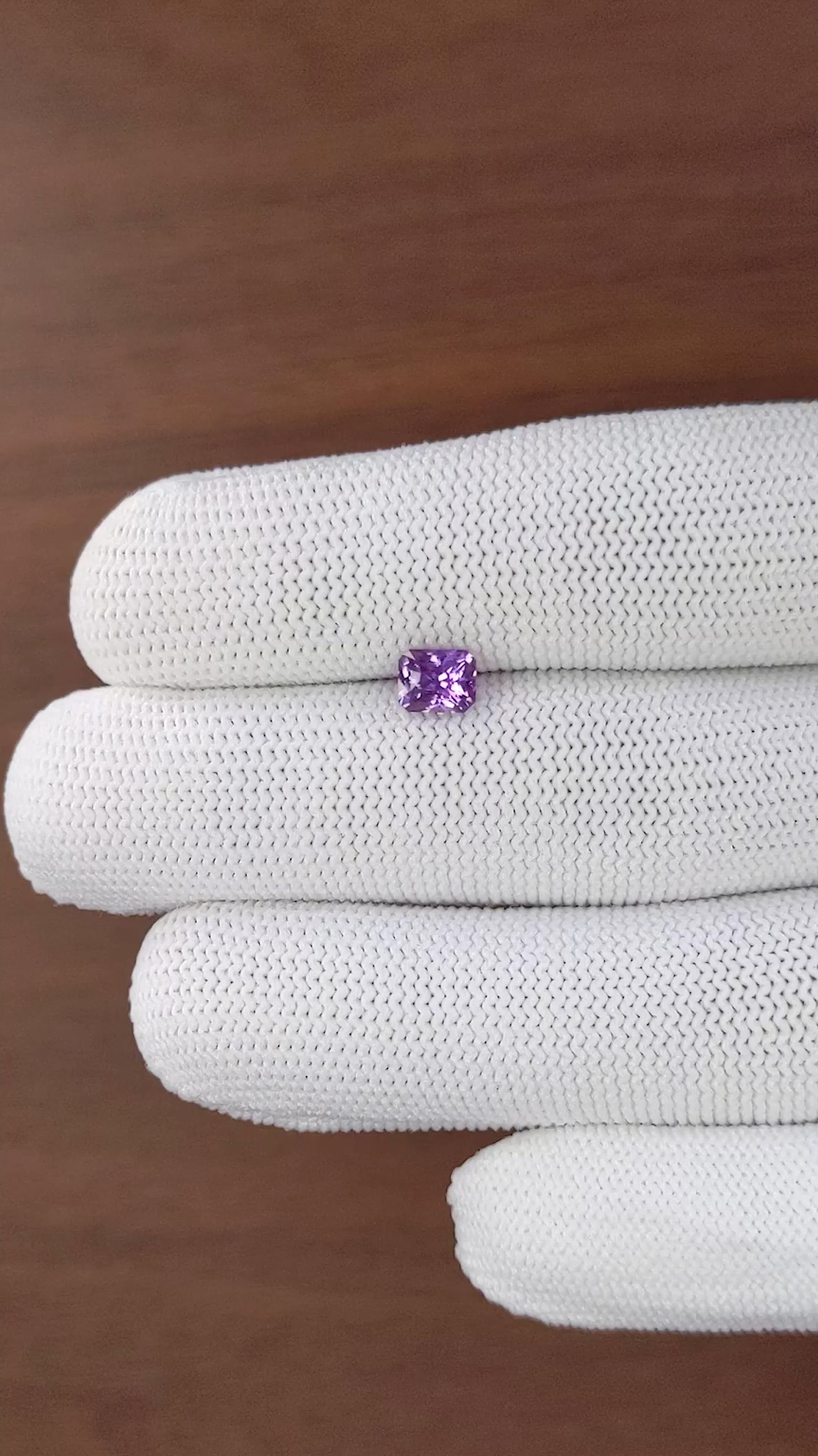 1.01 Ct. Purple Sapphire from Madagascar Size Video