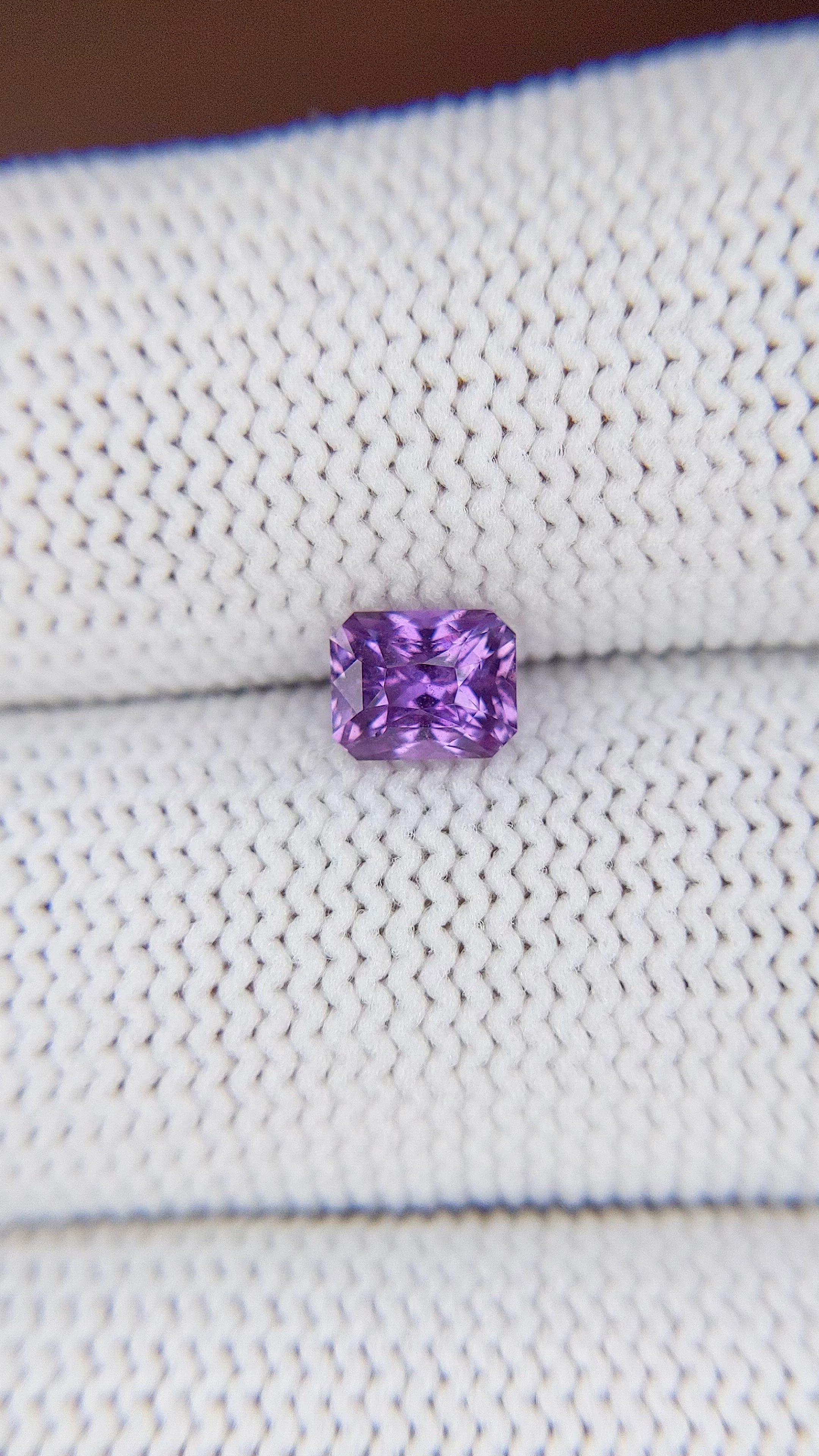 1.01 Ct. Purple Sapphire from Madagascar Size Video