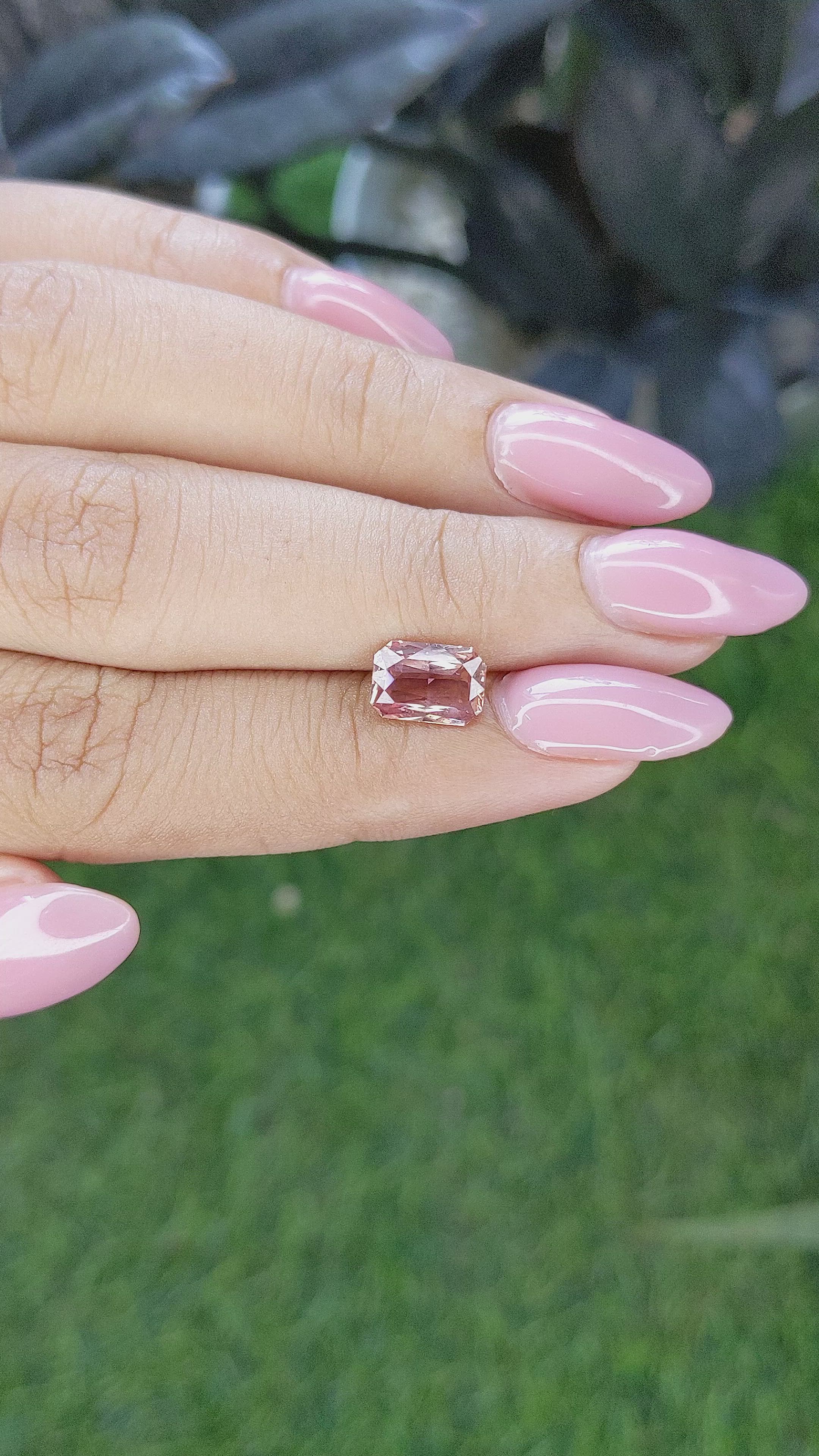 1.66 Ct. Padparadscha Sapphire from Madagascar Size Video