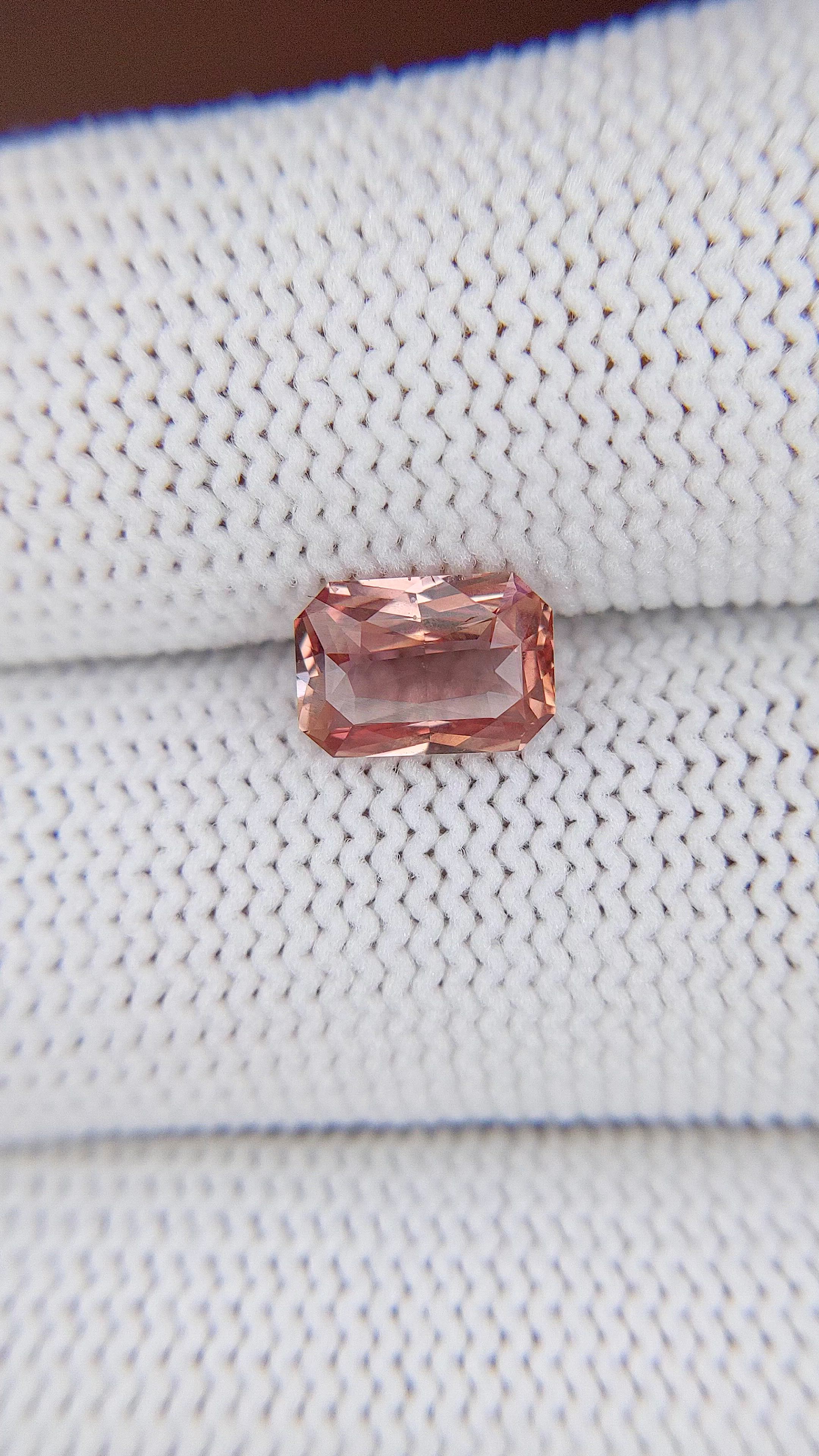 1.66 Ct. Padparadscha Sapphire from Madagascar Size Video