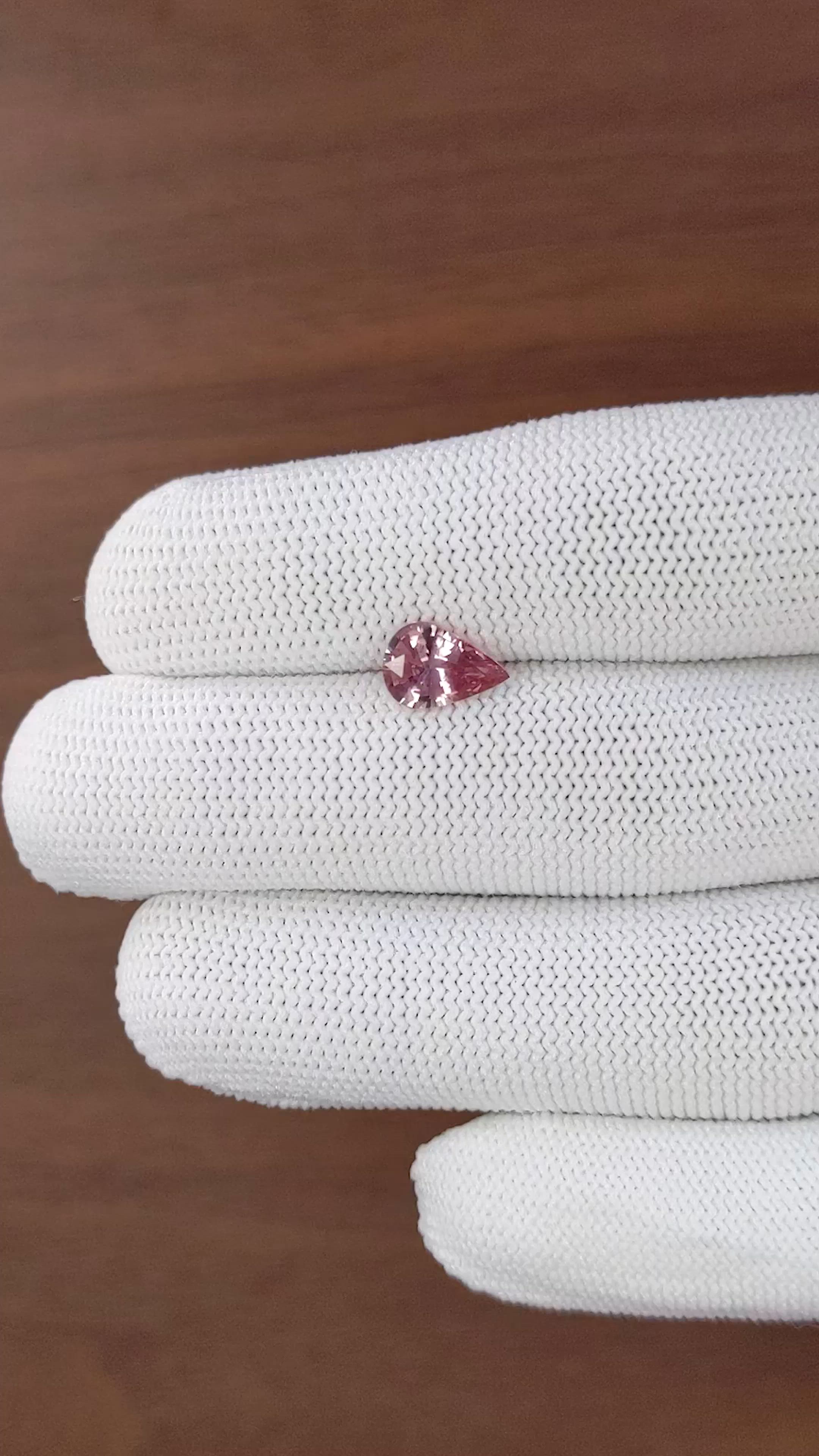1.55 Ct. Padparadscha Sapphire from Madagascar Size Video