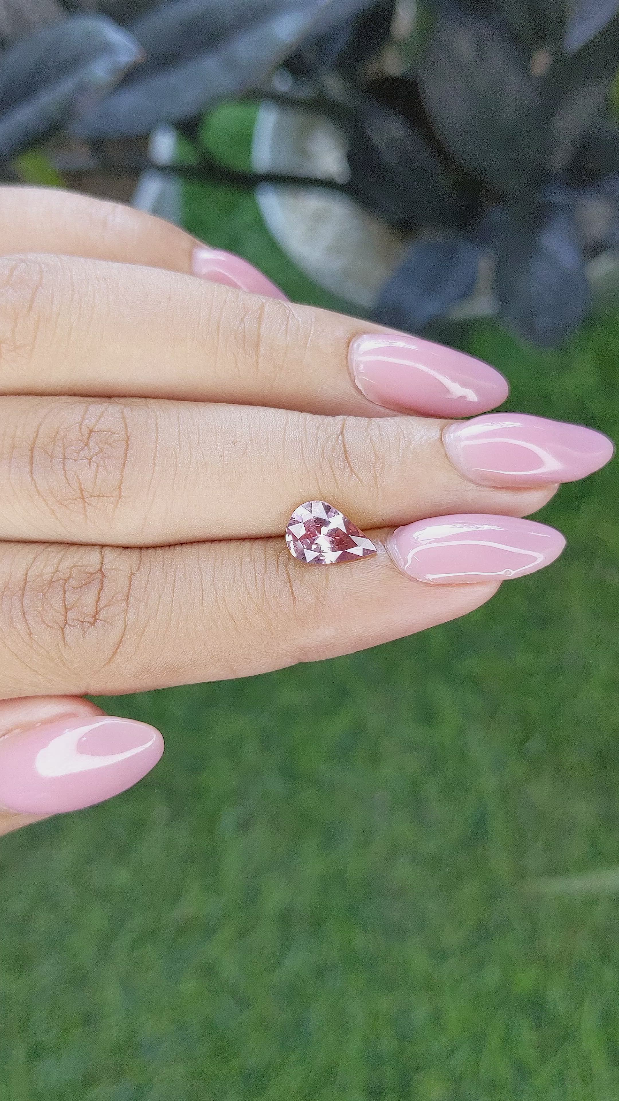1.55 Ct. Padparadscha Sapphire from Madagascar Size Video