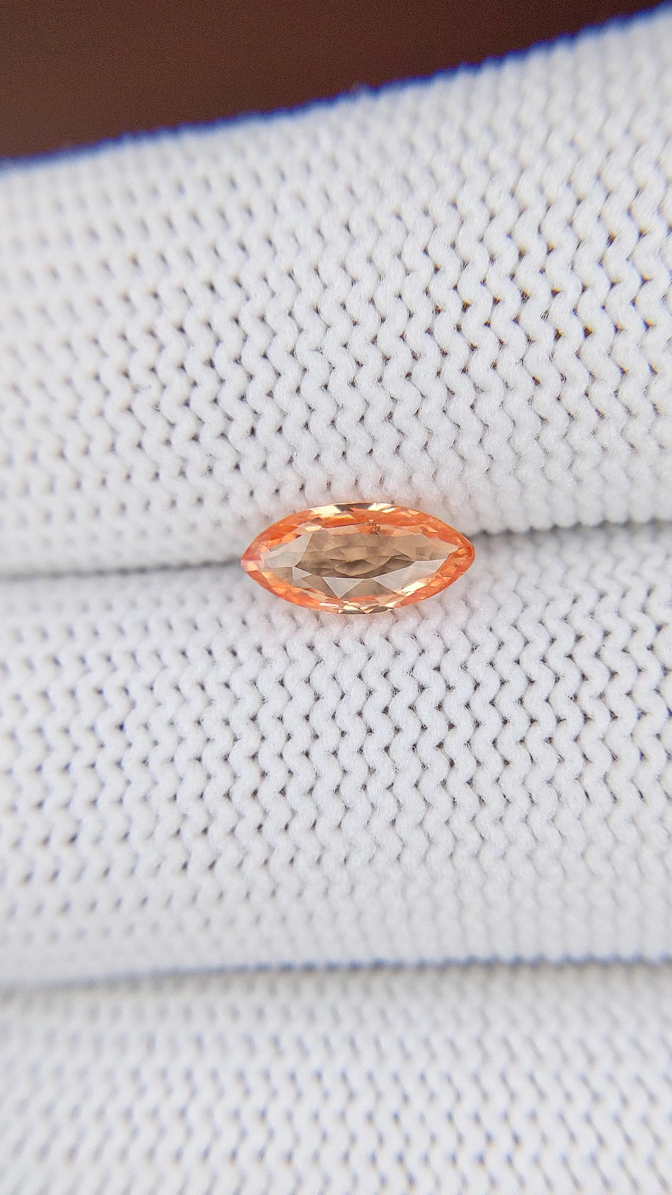 1.00 Ct. Padparadscha Sapphire from Madagascar Size Video