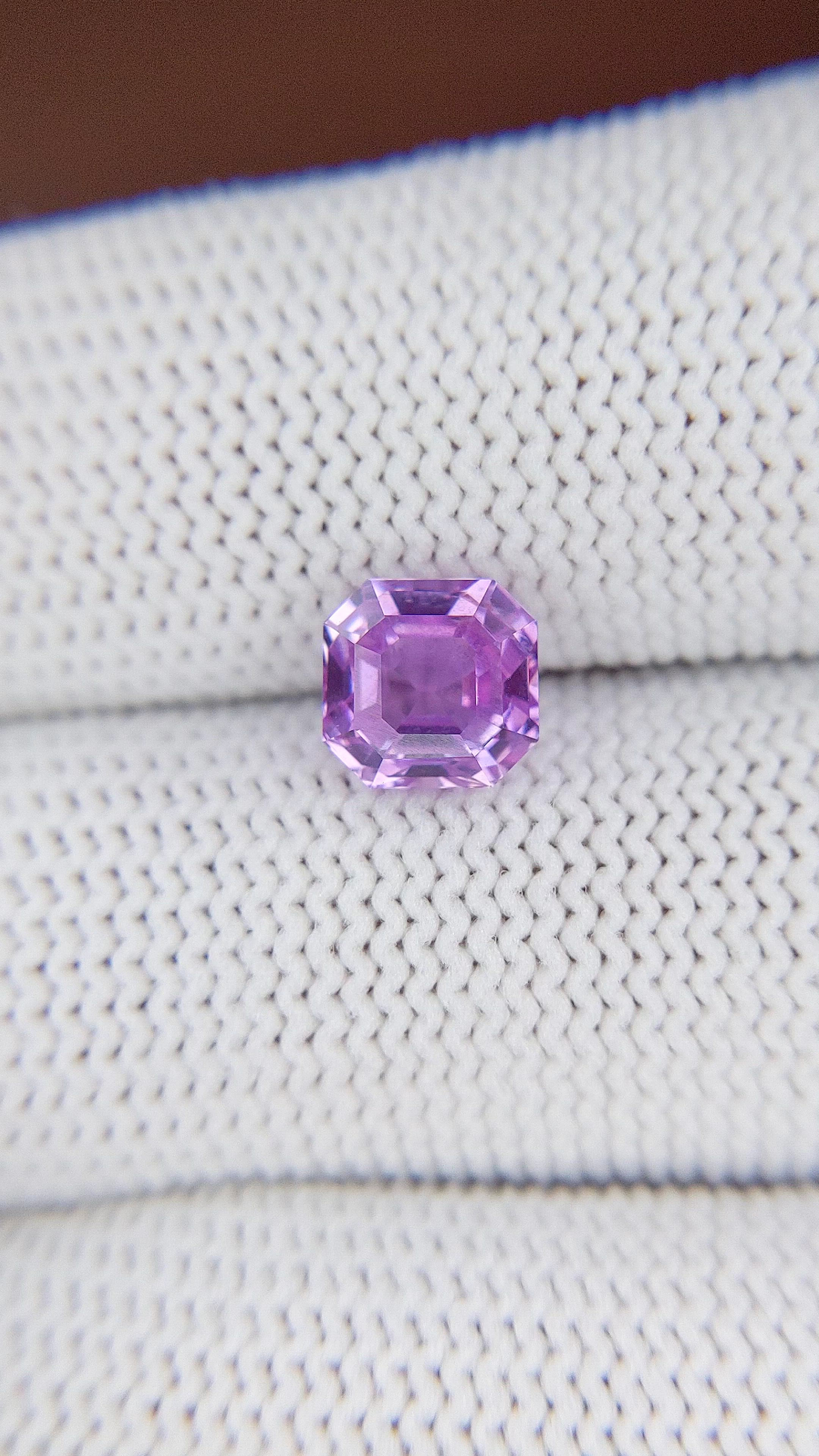 2.53 Ct. Pinkish Purple Sapphire from Ceylon (Sri Lanka) Size Video
