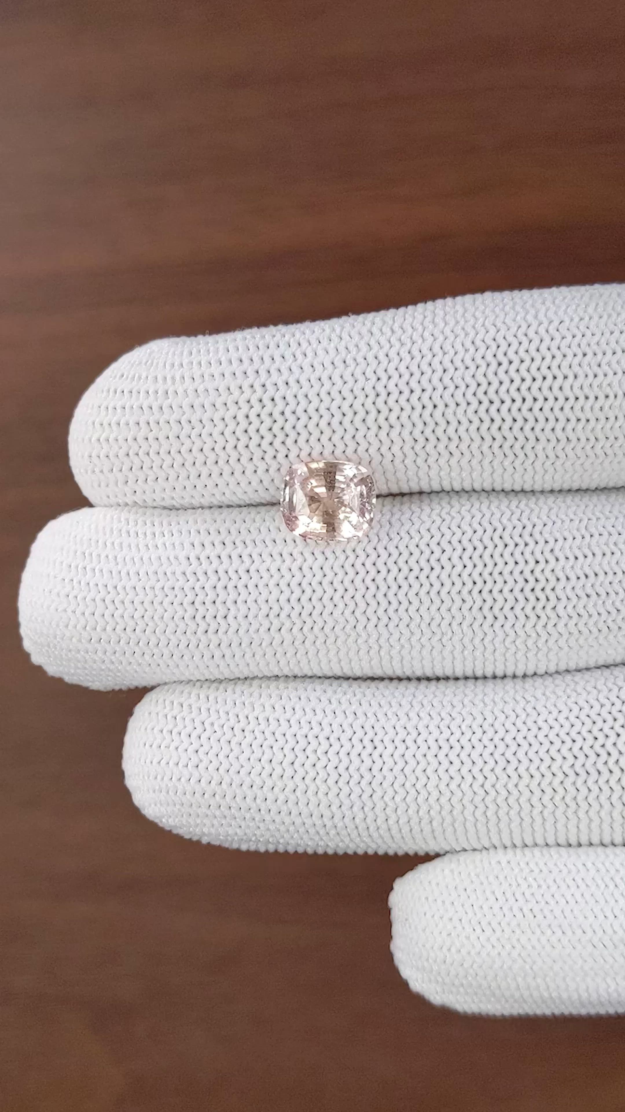 3.14 Ct. Peach Sapphire from Madagascar Size Video