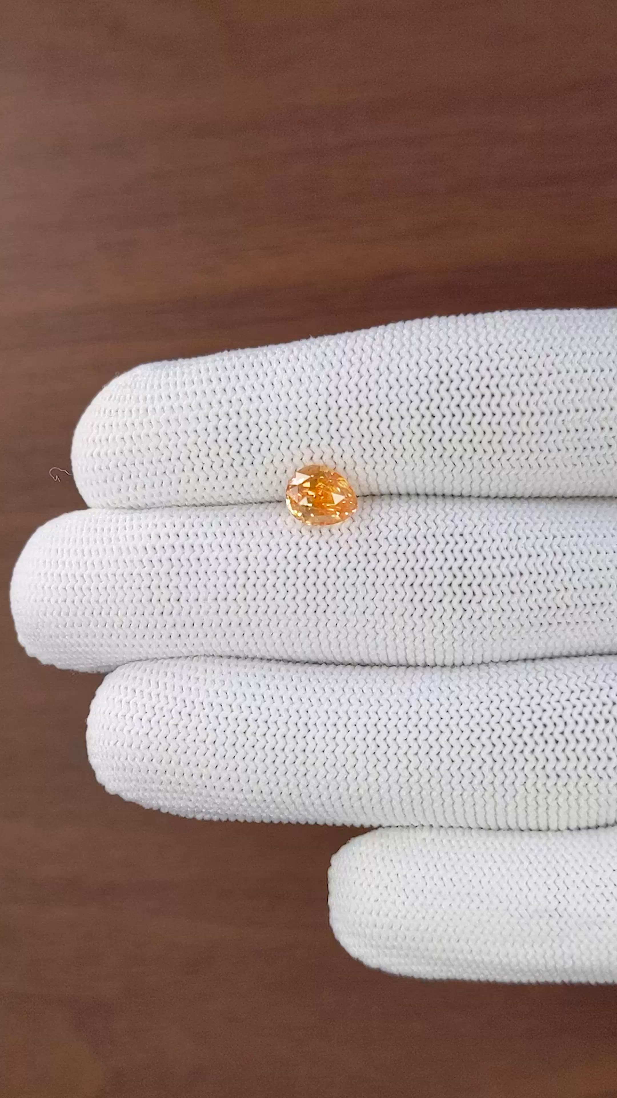 2.02 Ct. Padparadscha Sapphire from Ceylon (Sri Lanka) Size Video