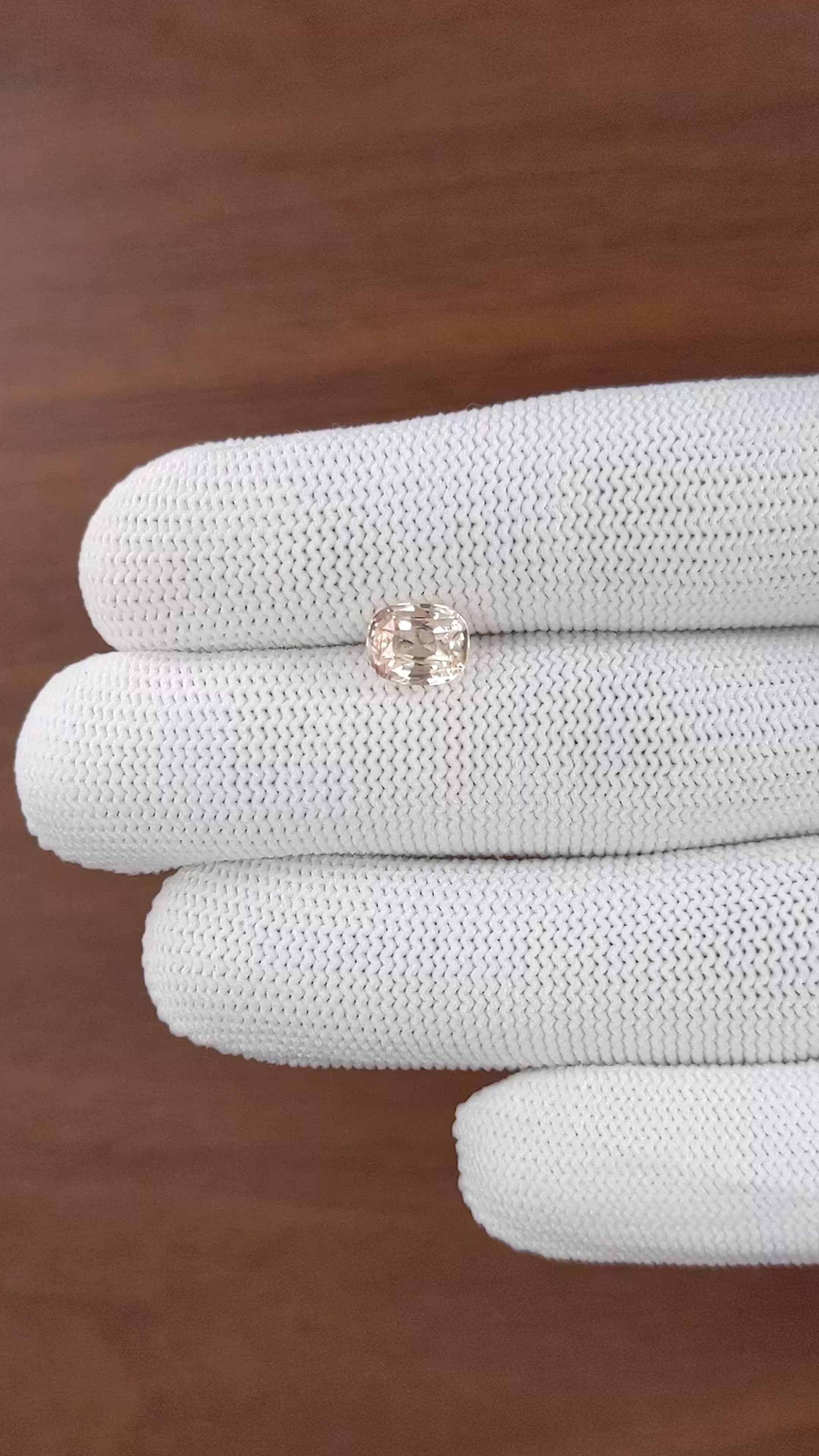 2.13 Ct. Peach Sapphire from Madagascar Size Video