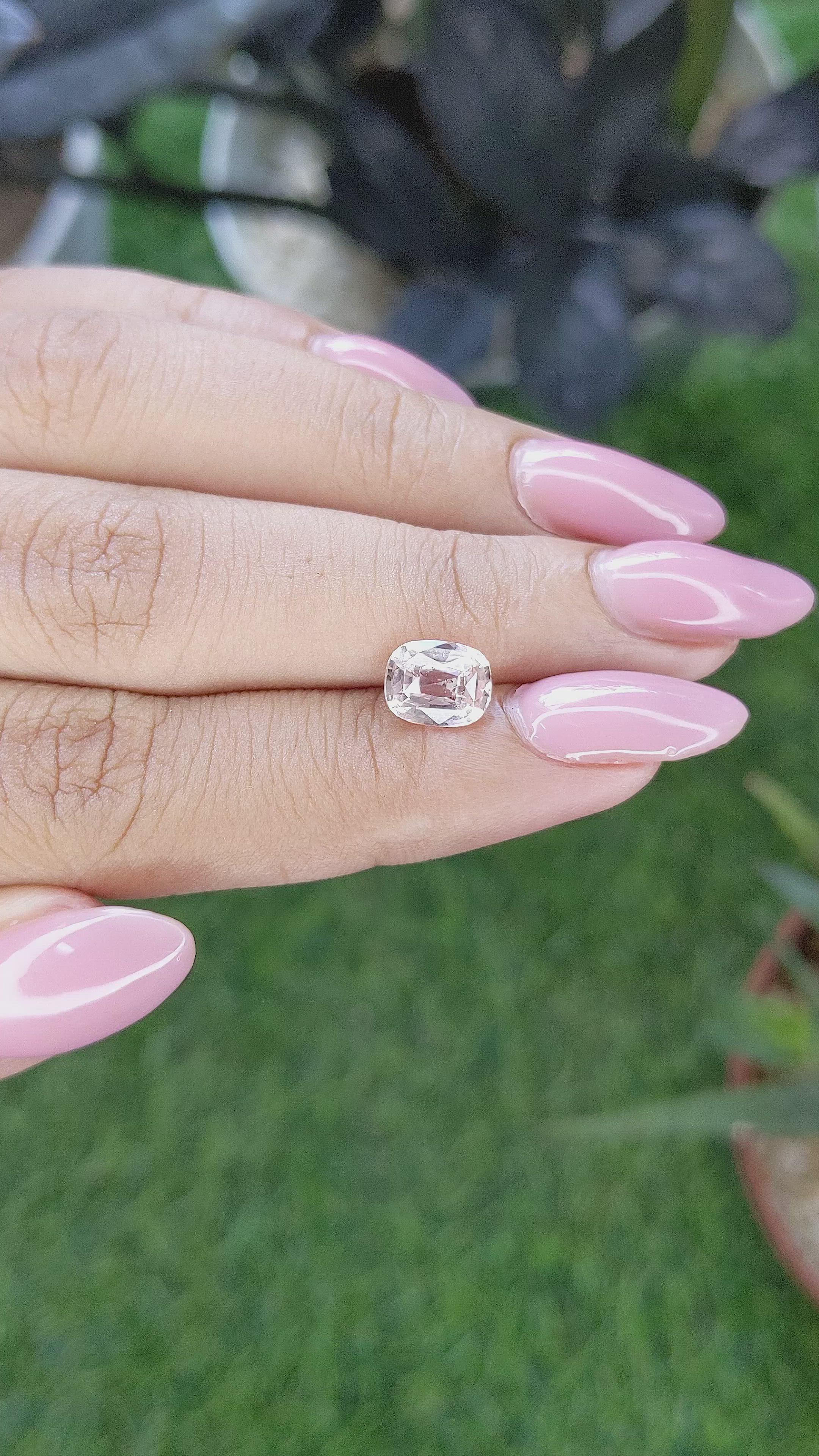 2.13 Ct. Peach Sapphire from Madagascar Size Video
