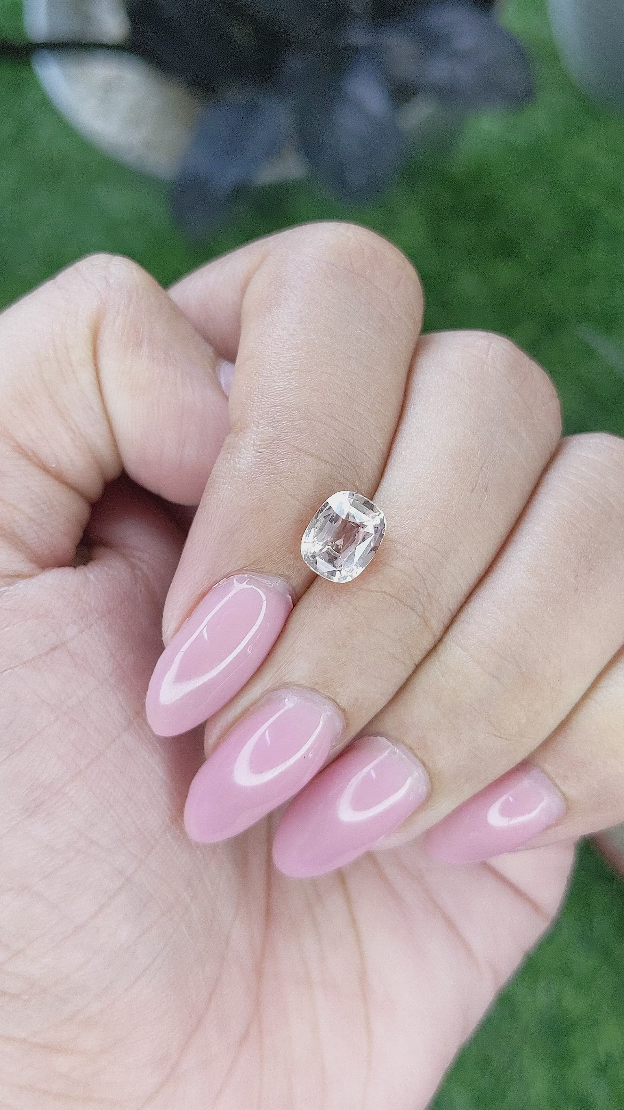 2.13 Ct. Peach Sapphire from Madagascar Size Video