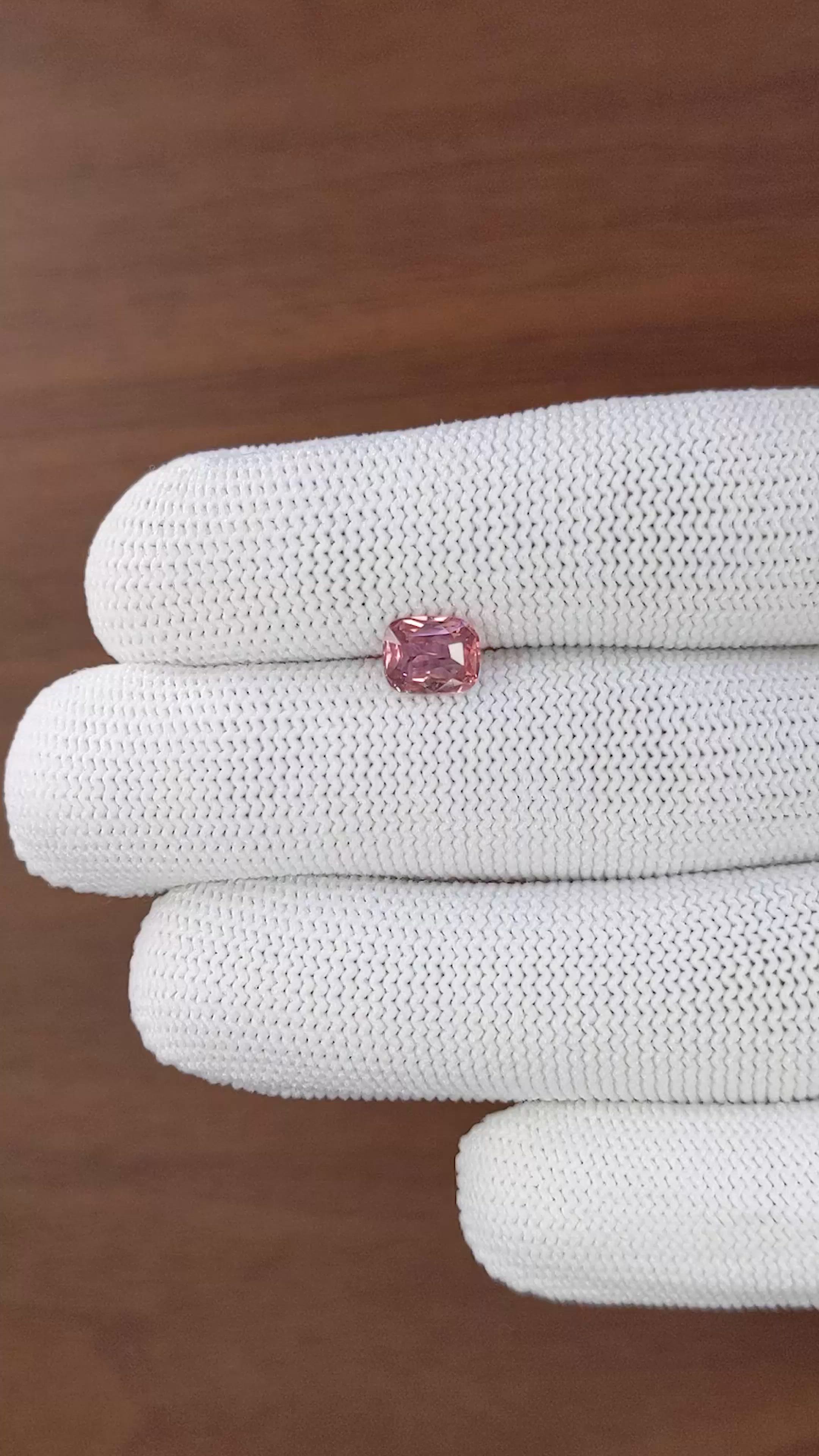 1.38 Ct. Padparadscha Sapphire from Madagascar Size Video